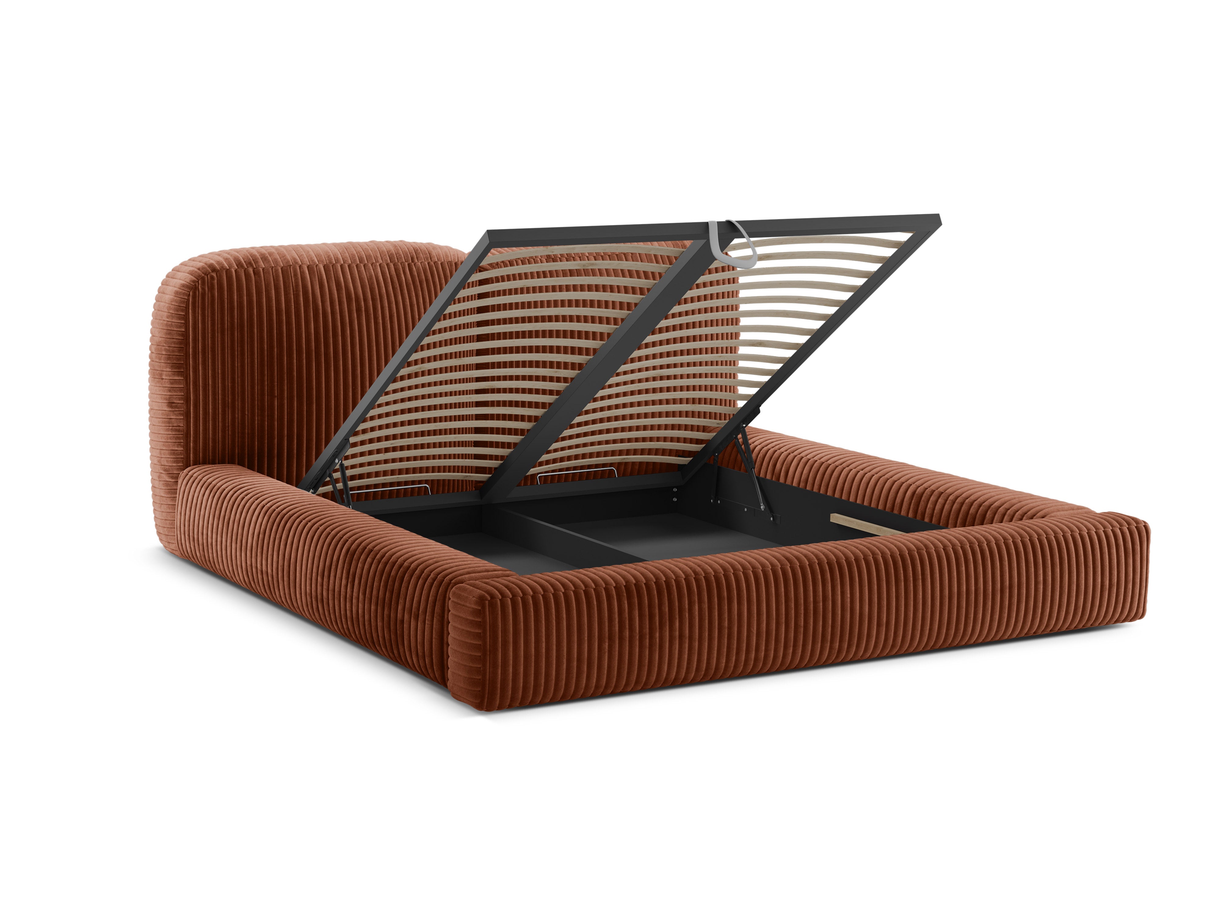 Bed MARTINA baksteen ribstof