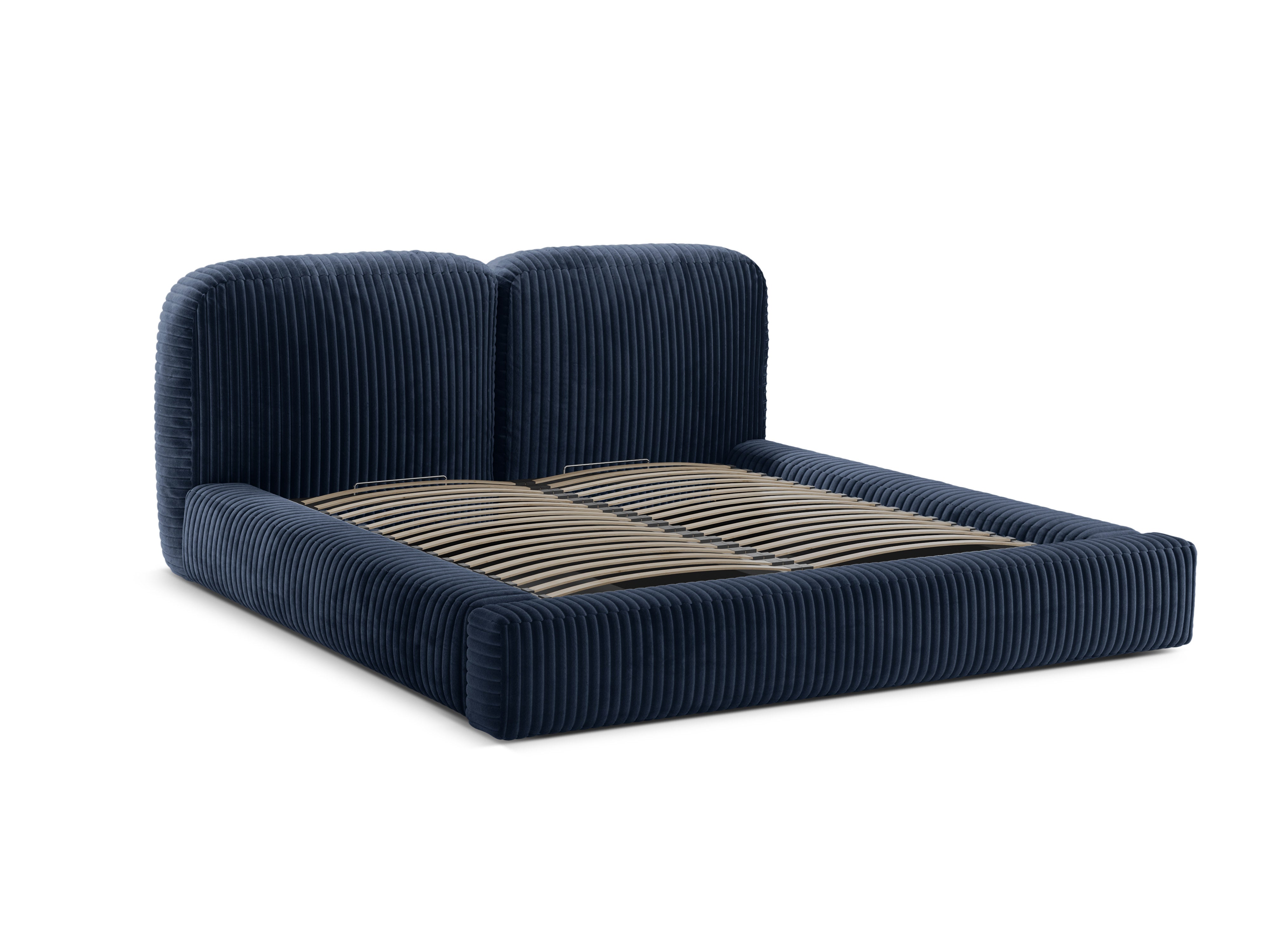Bett MARTINA meerblaues Cord