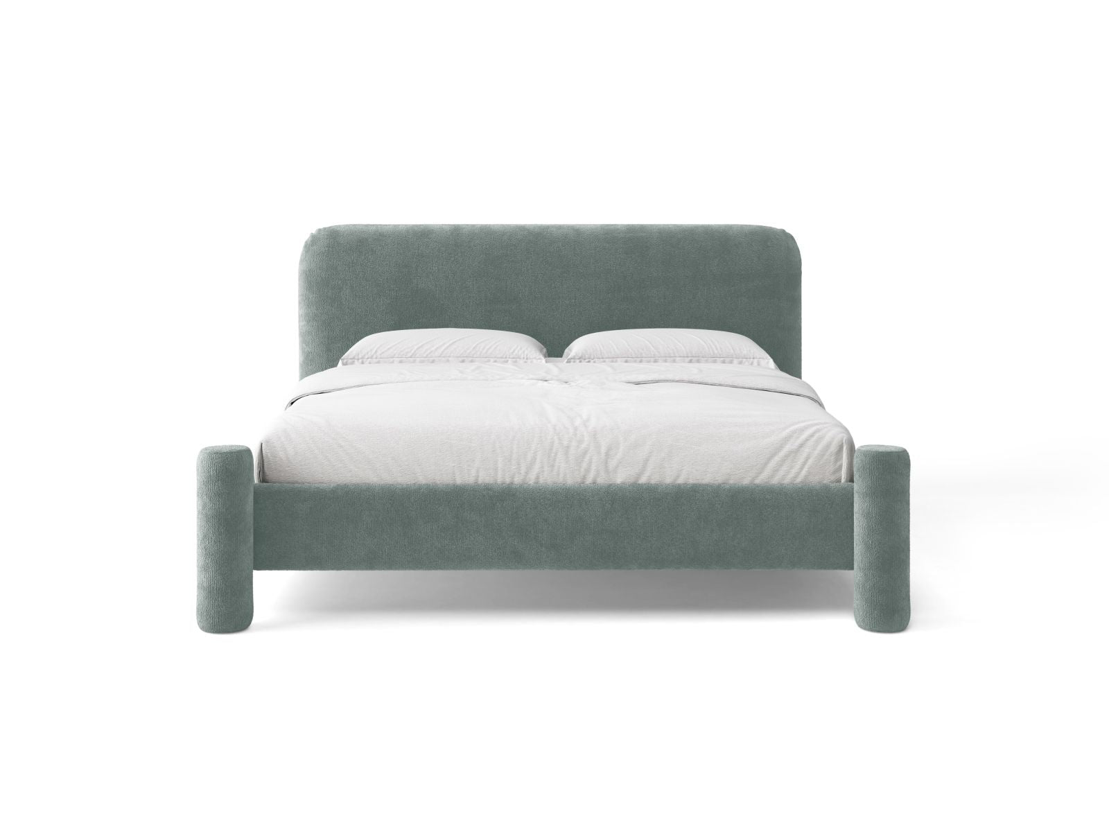 Bed VERA blauwe chenille
