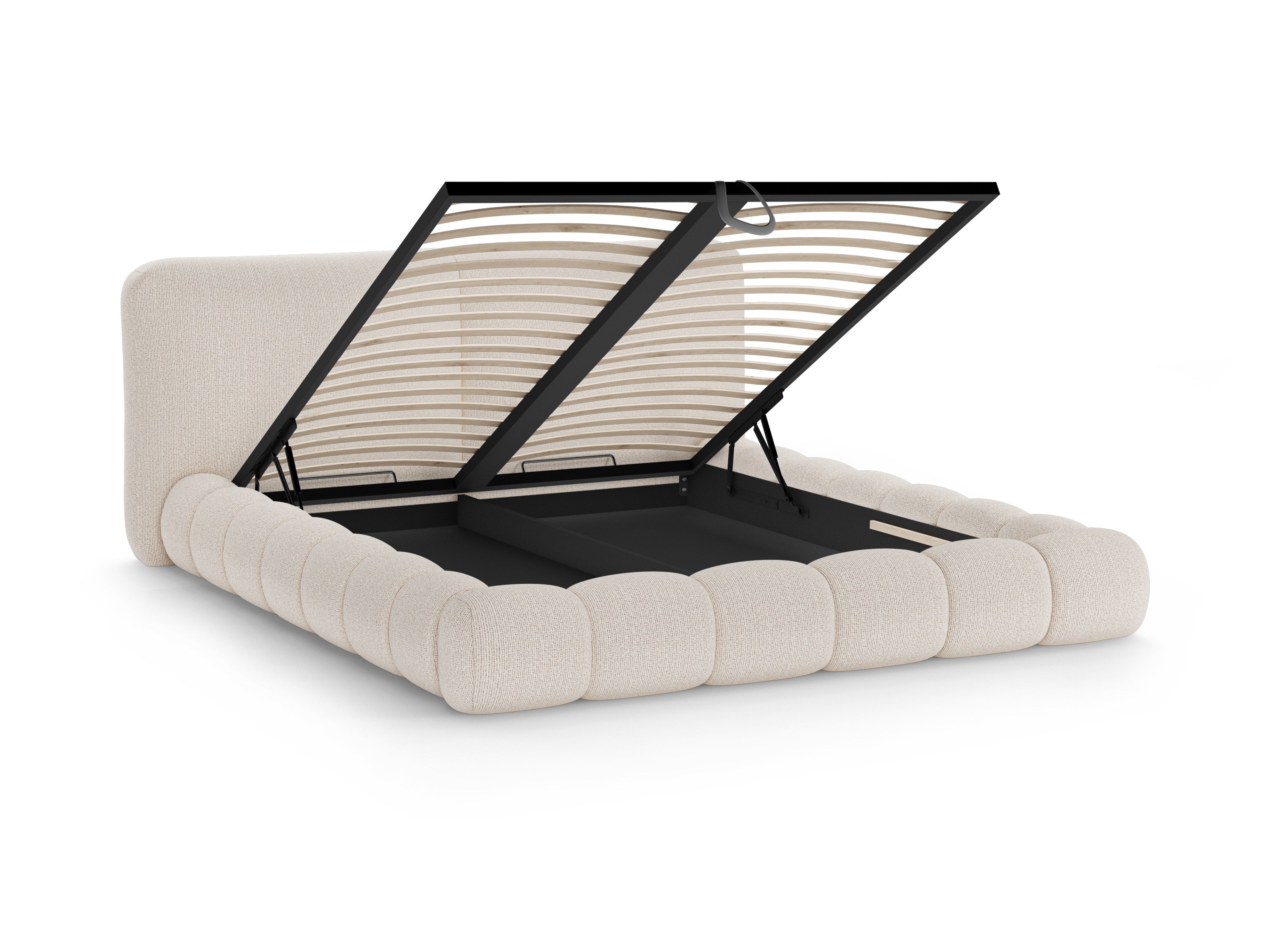 Bett SOLANGE hellbeige Melange
