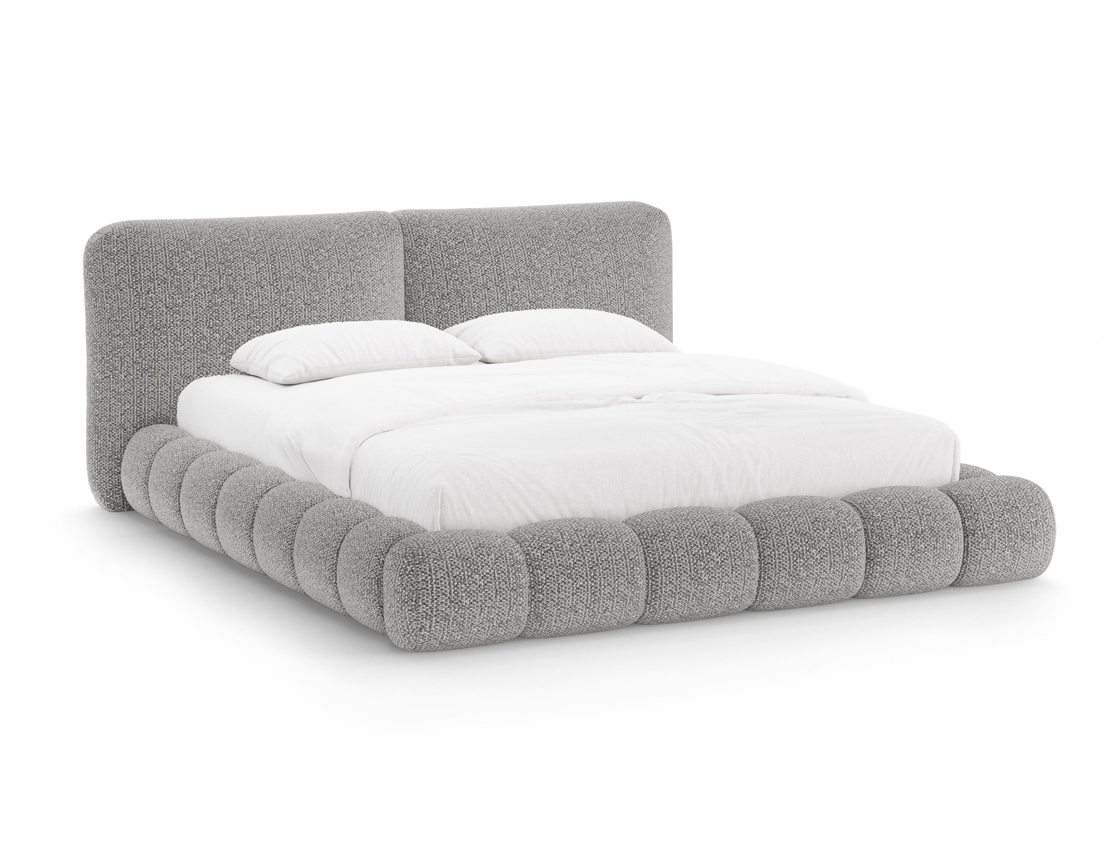 Bett SOLANGE grauer Melange