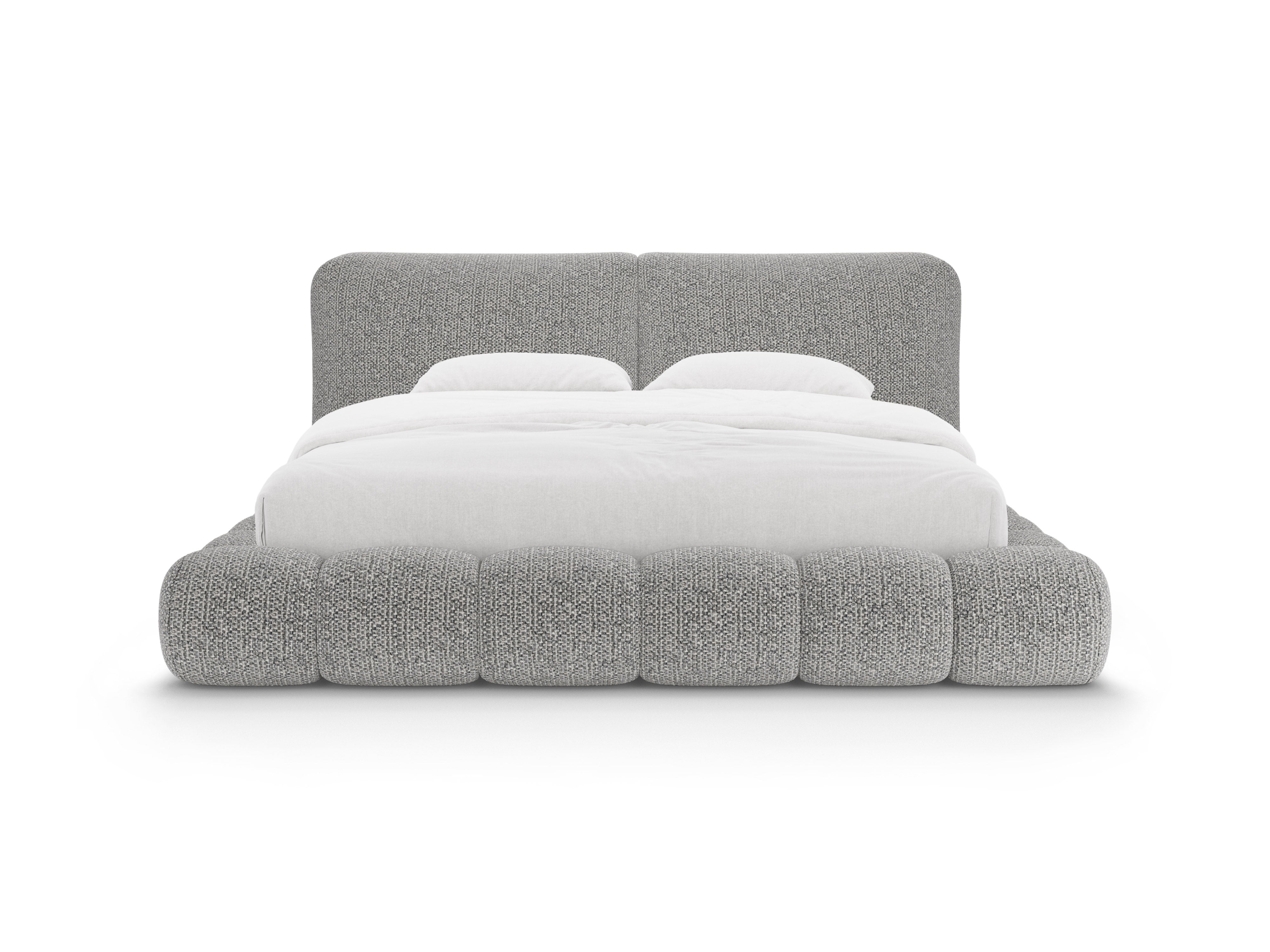 Bett SOLANGE grauer Melange