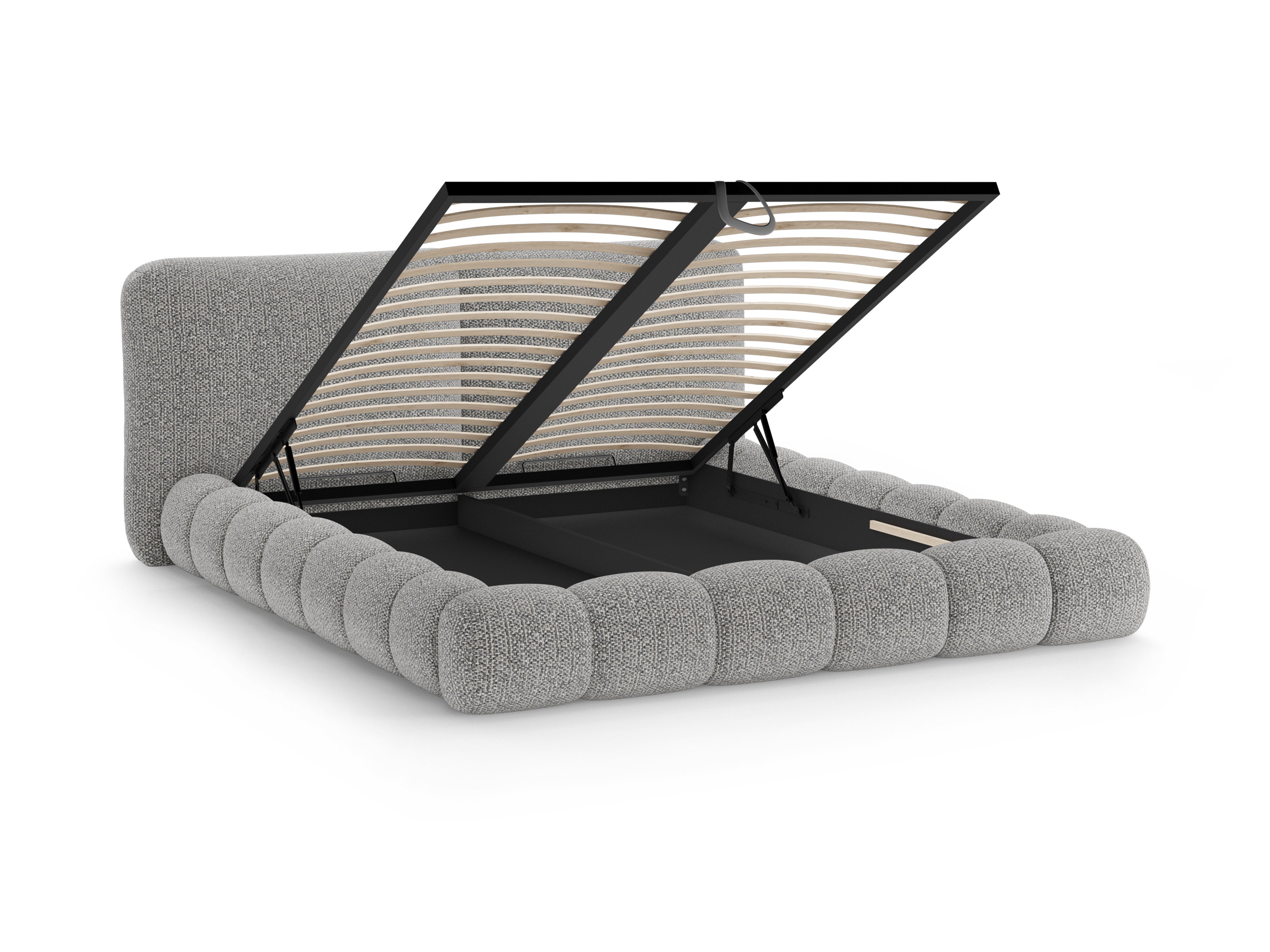 Bett SOLANGE grauer Melange