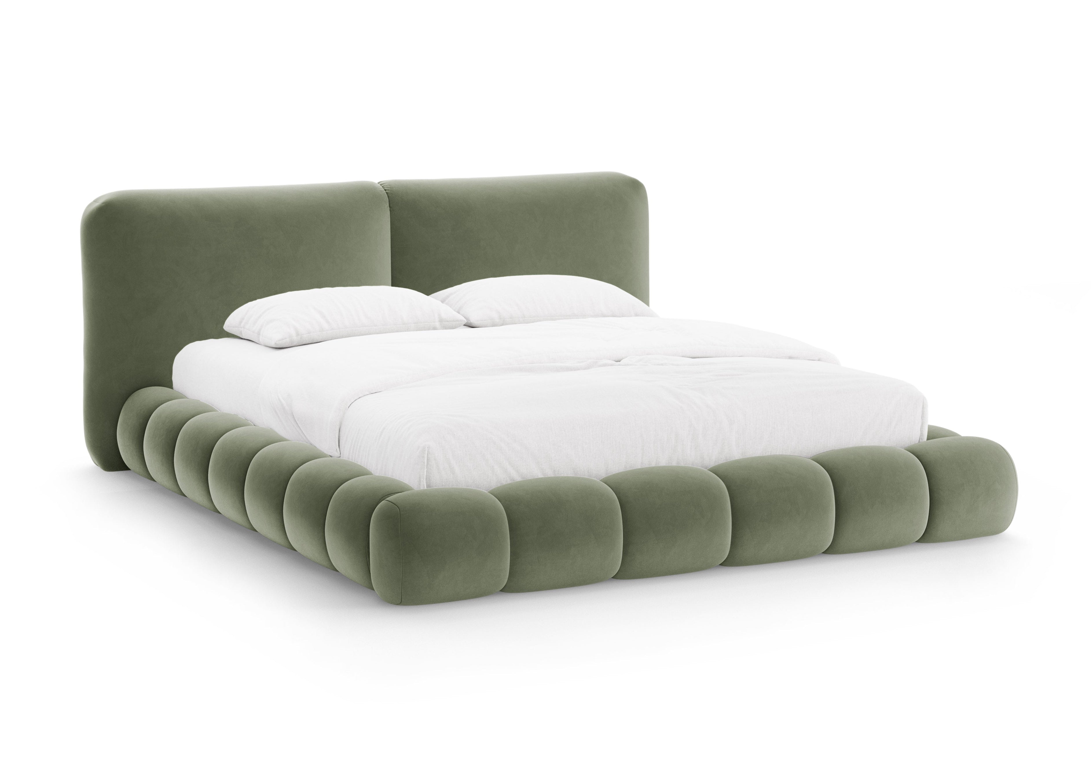Velvet bed SOLANGE groen