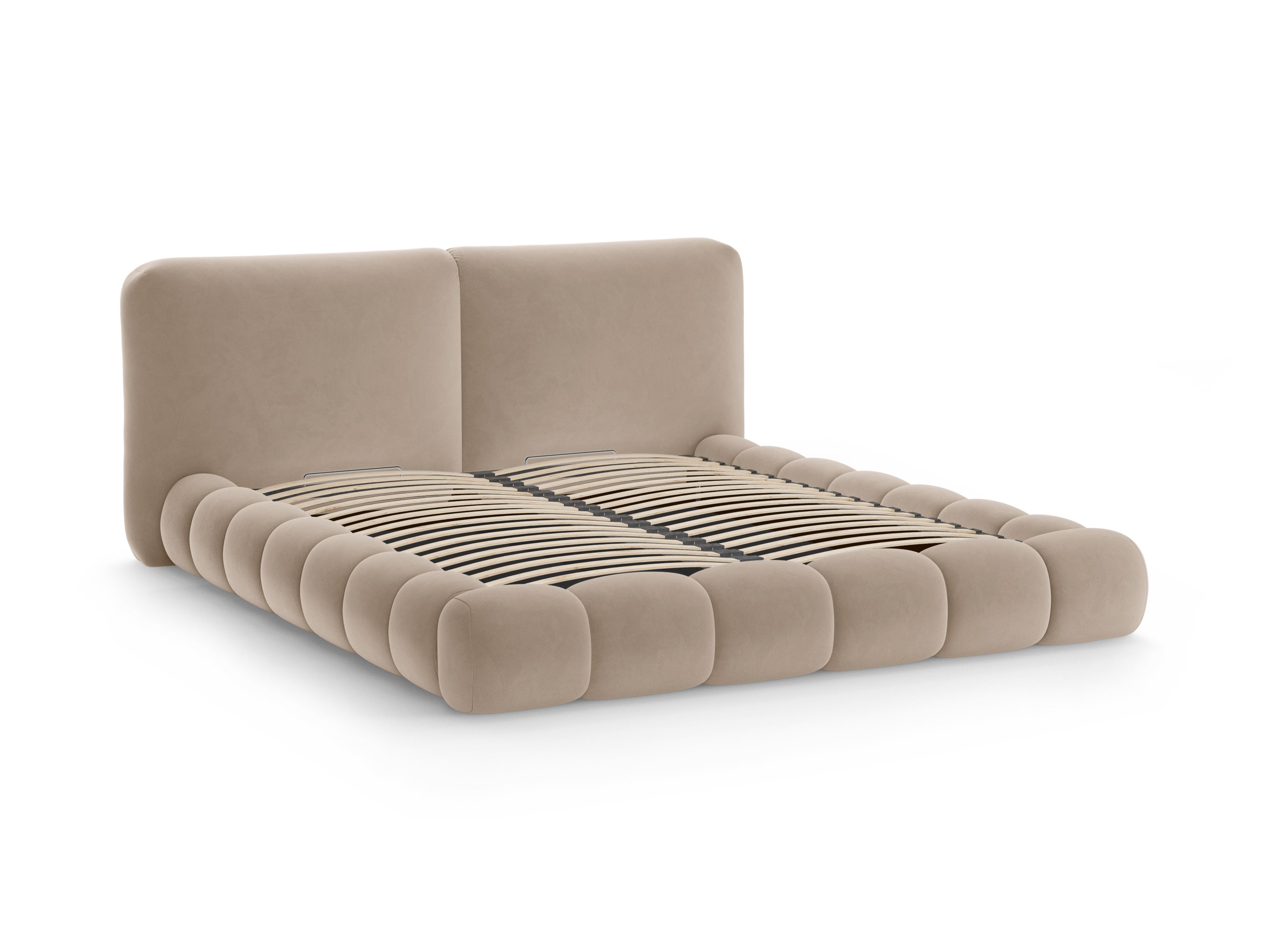 Samtbett SOLANGE mandelbeige
