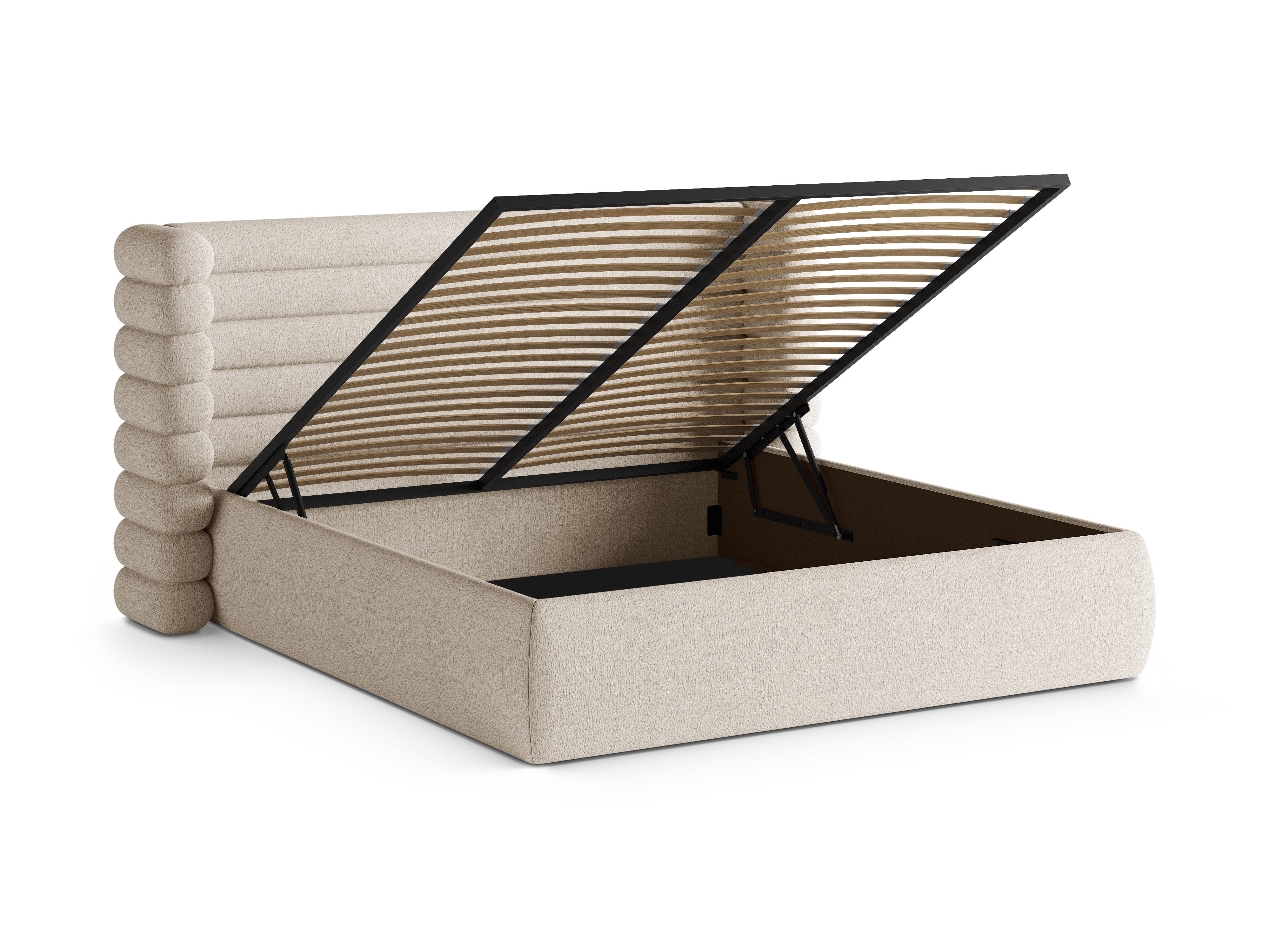 Bed MOUNT lichtbeige boucle