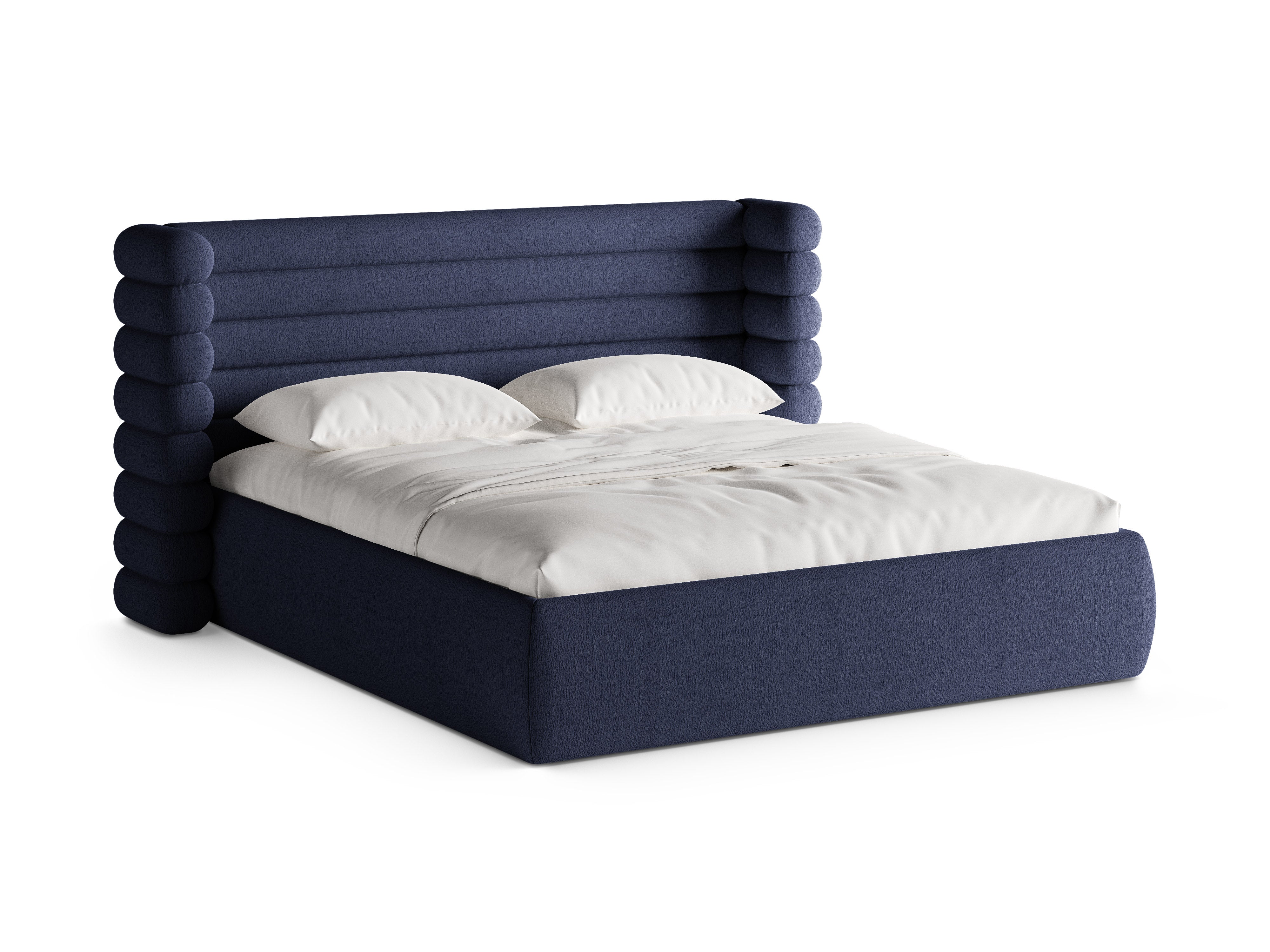 Bett MOUNT meerblau Boucle