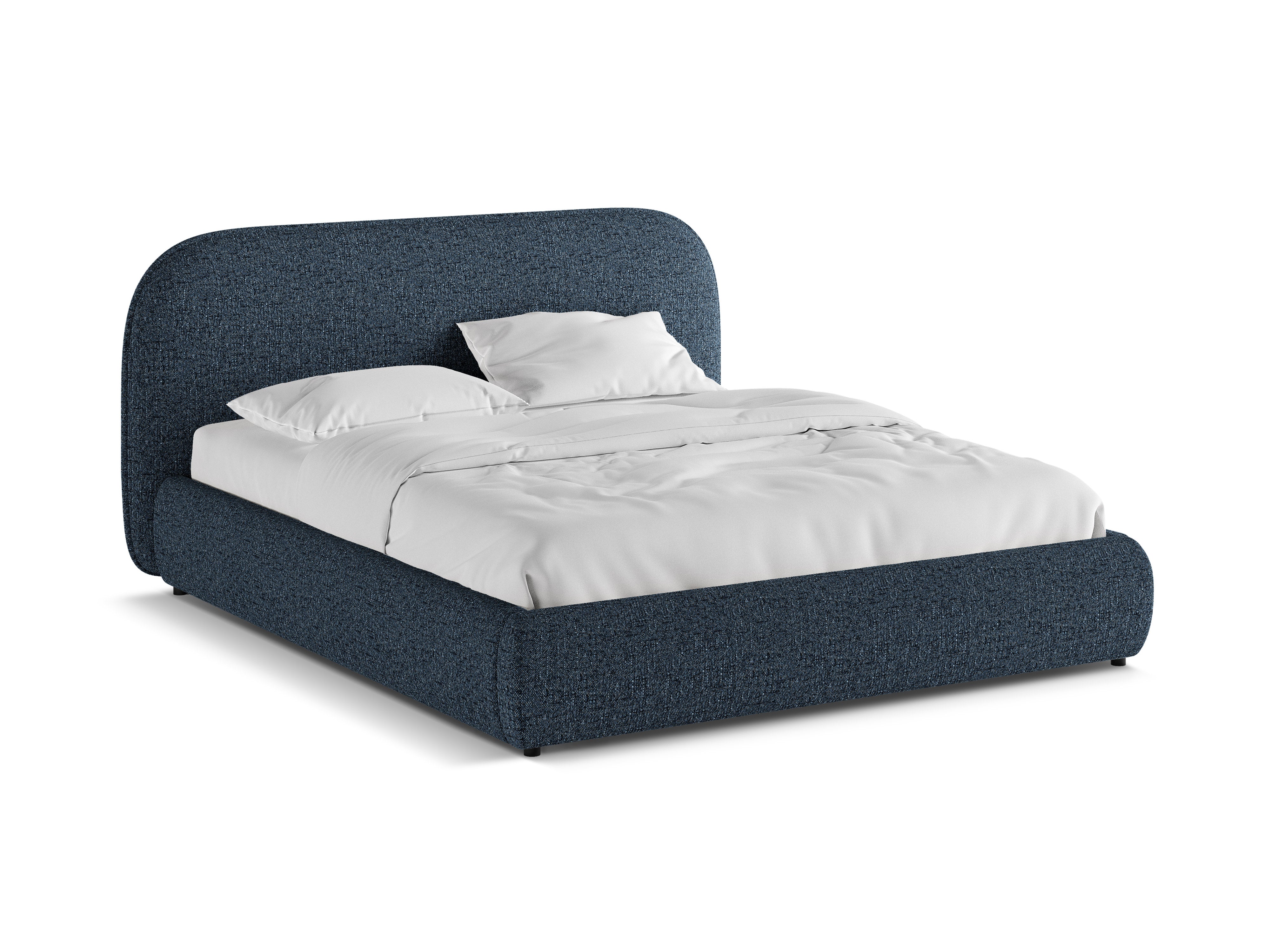 Bed MURADA blauw melange chenille