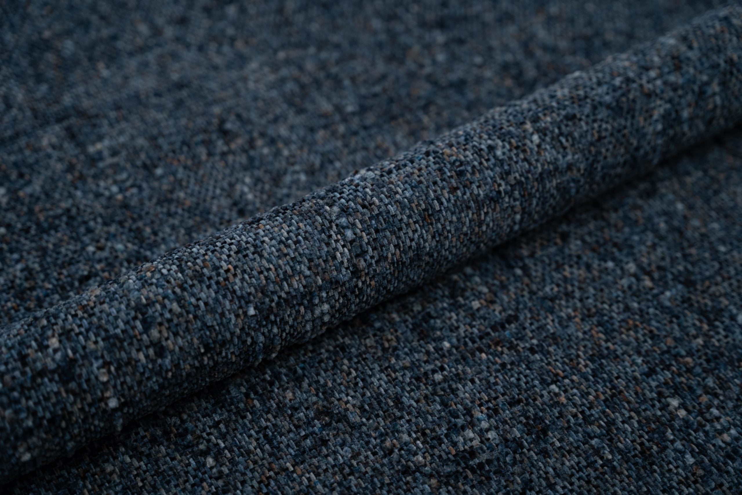 Bed MURADA blauw melange chenille