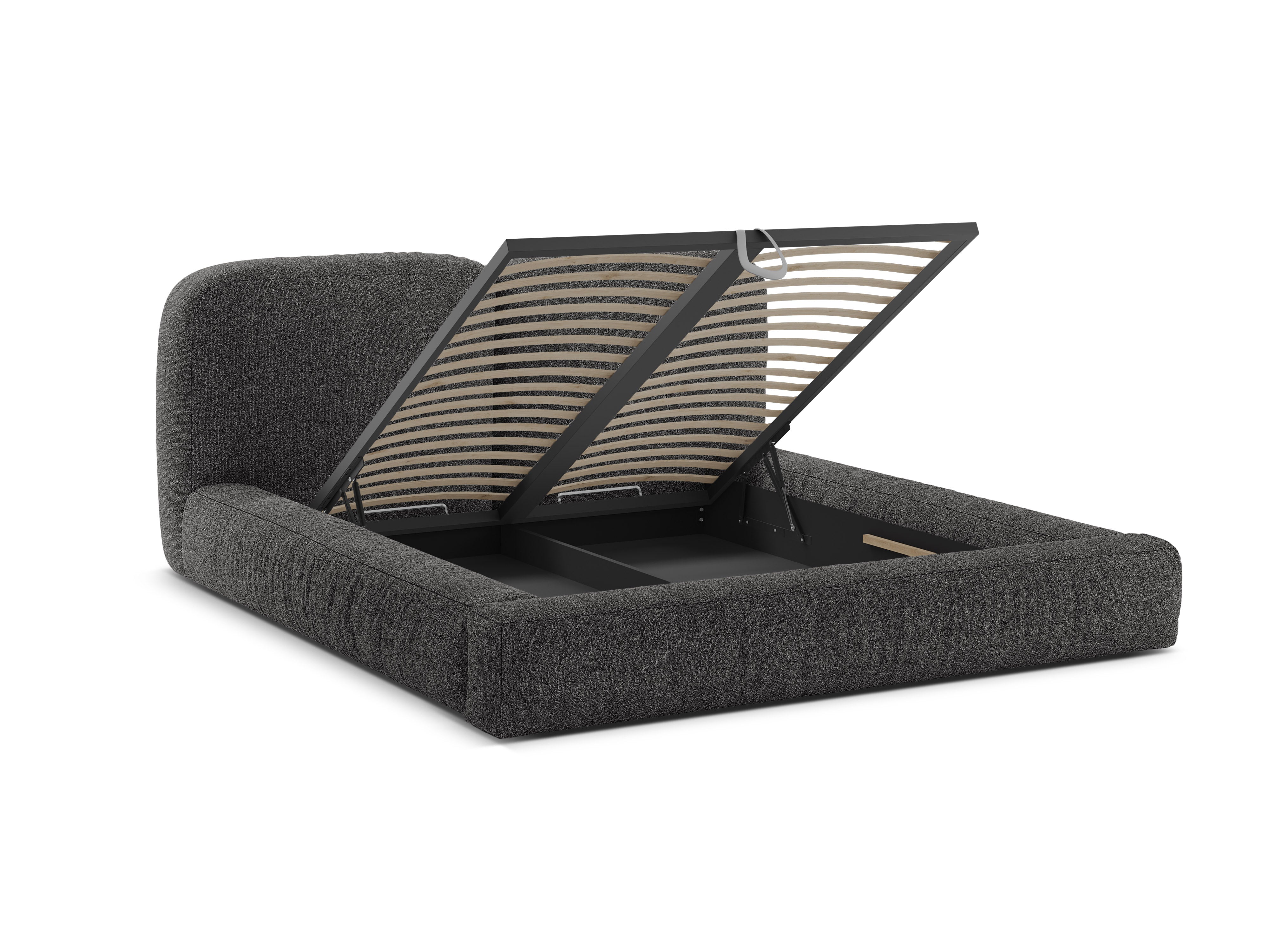 Bett MARTINA anthrazit Boucle