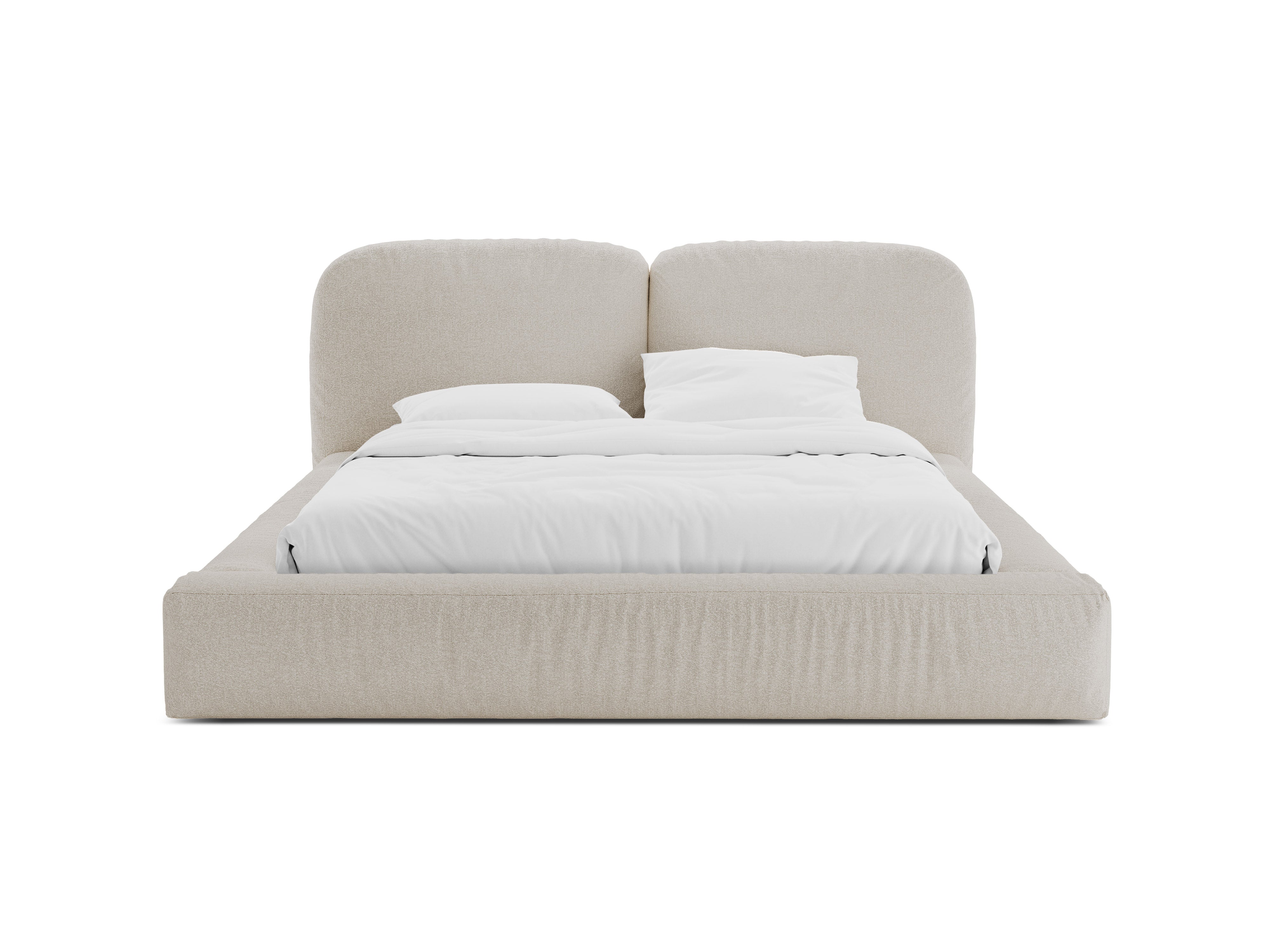 Bett MARTINA beige Boucle