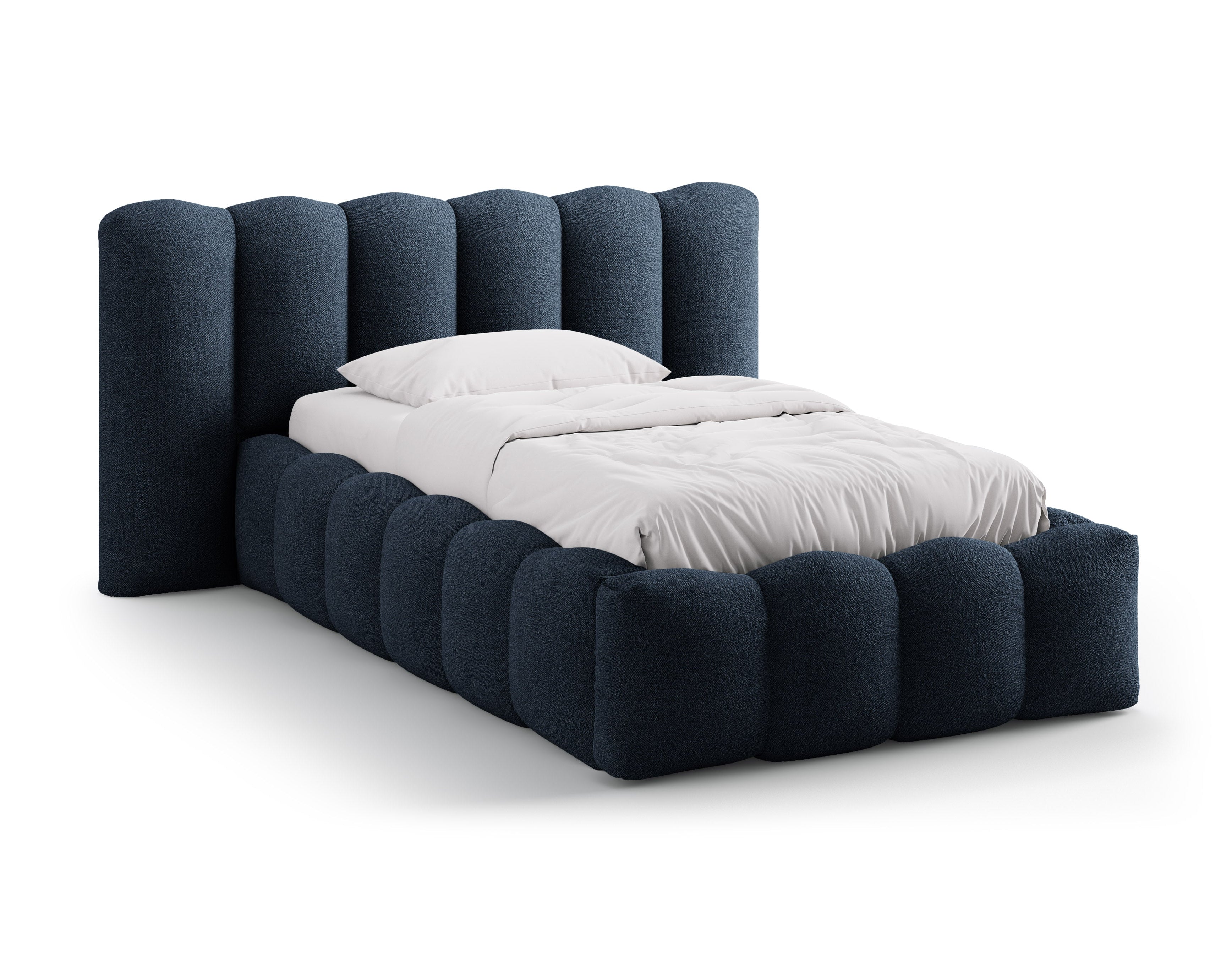 Bed LUPINE donkerblauw boucle