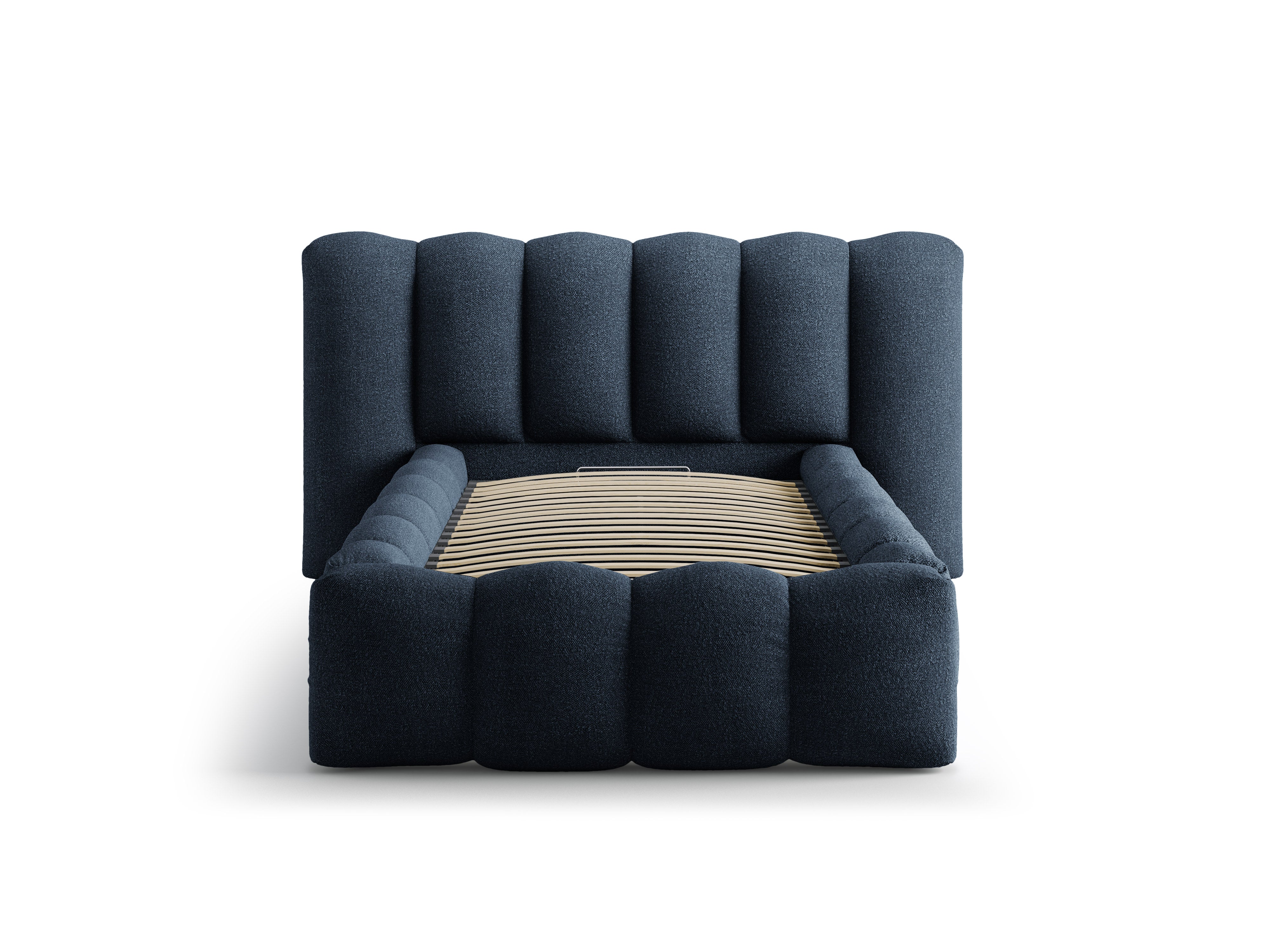 Bed LUPINE donkerblauw boucle