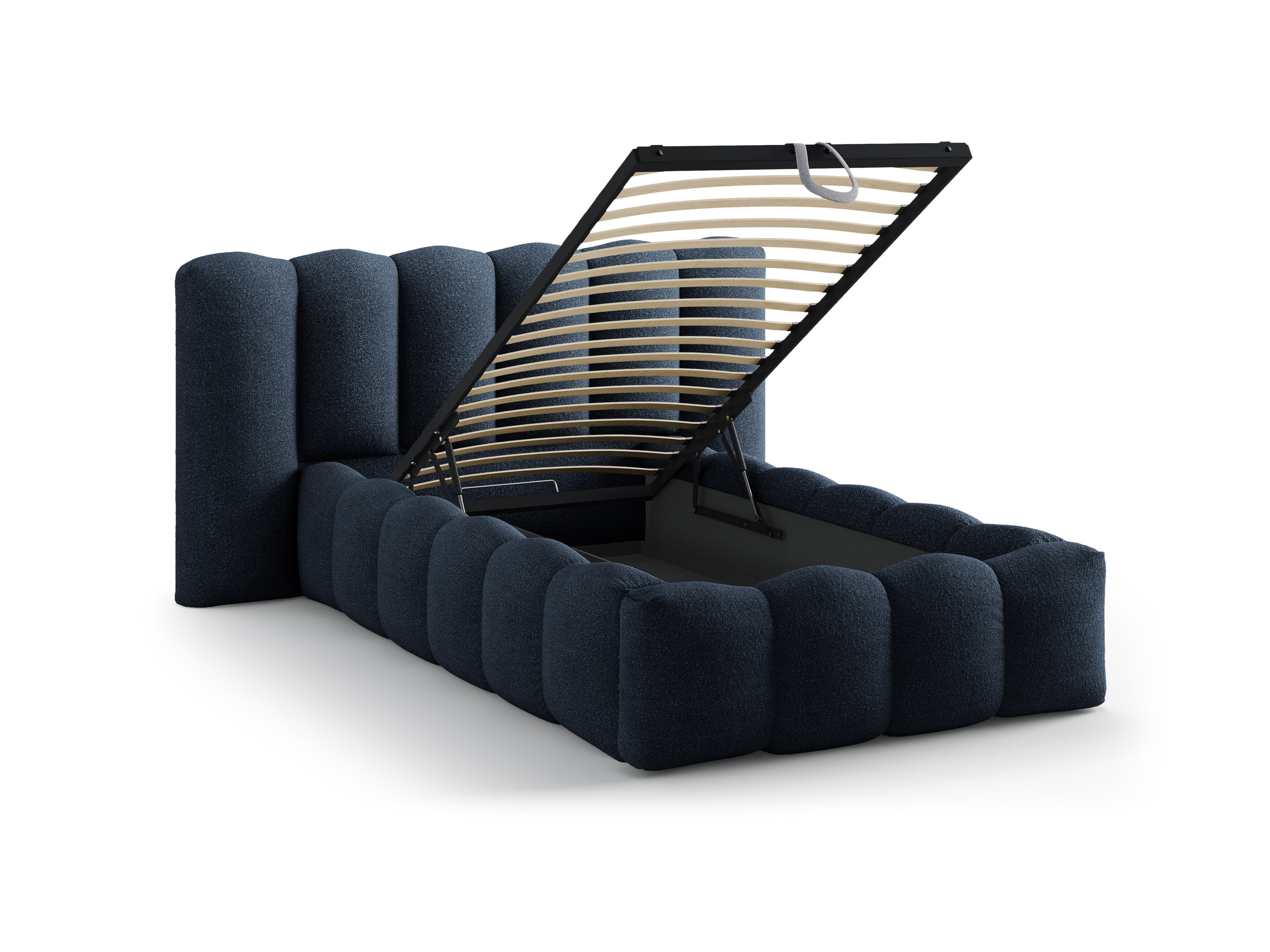 Bed LUPINE donkerblauw boucle
