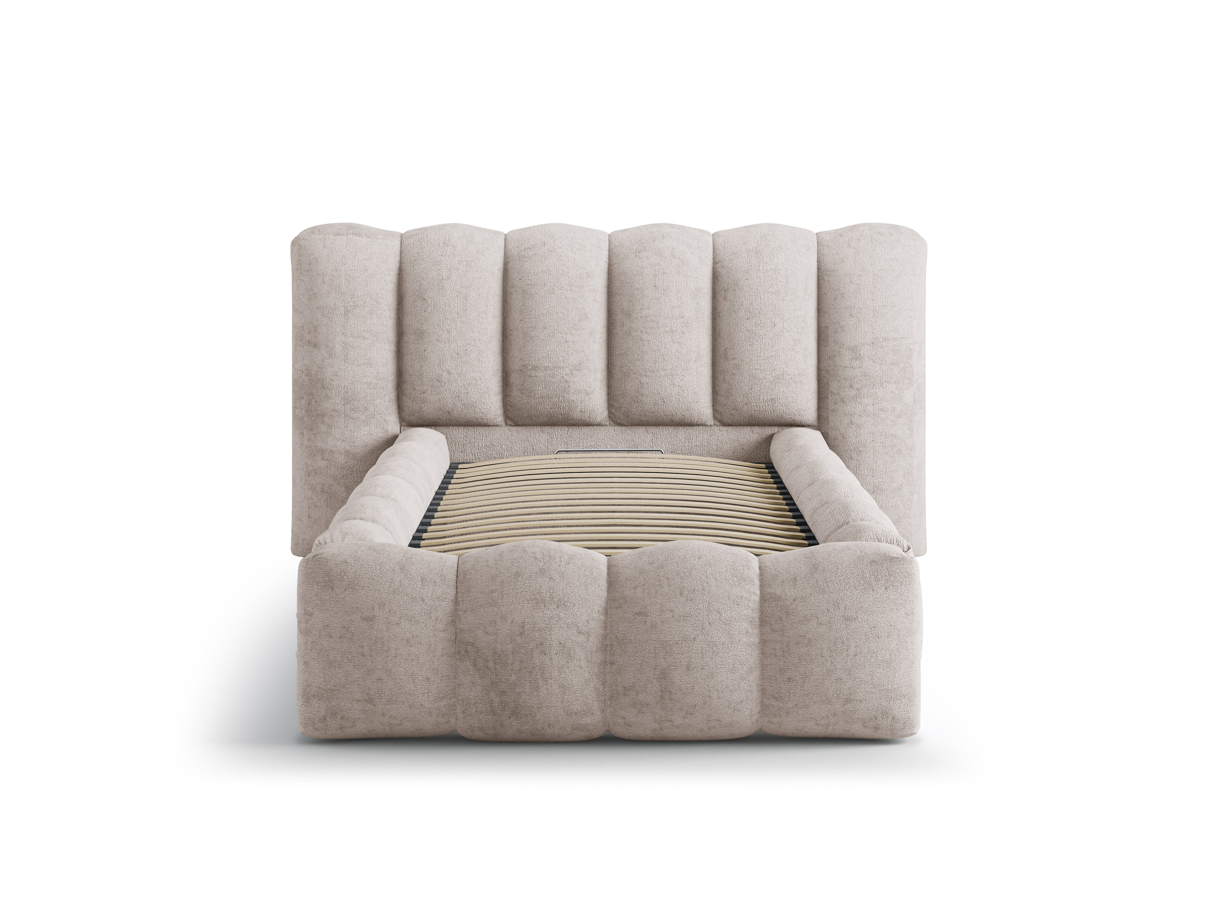 Bed LUPINE beige chenille
