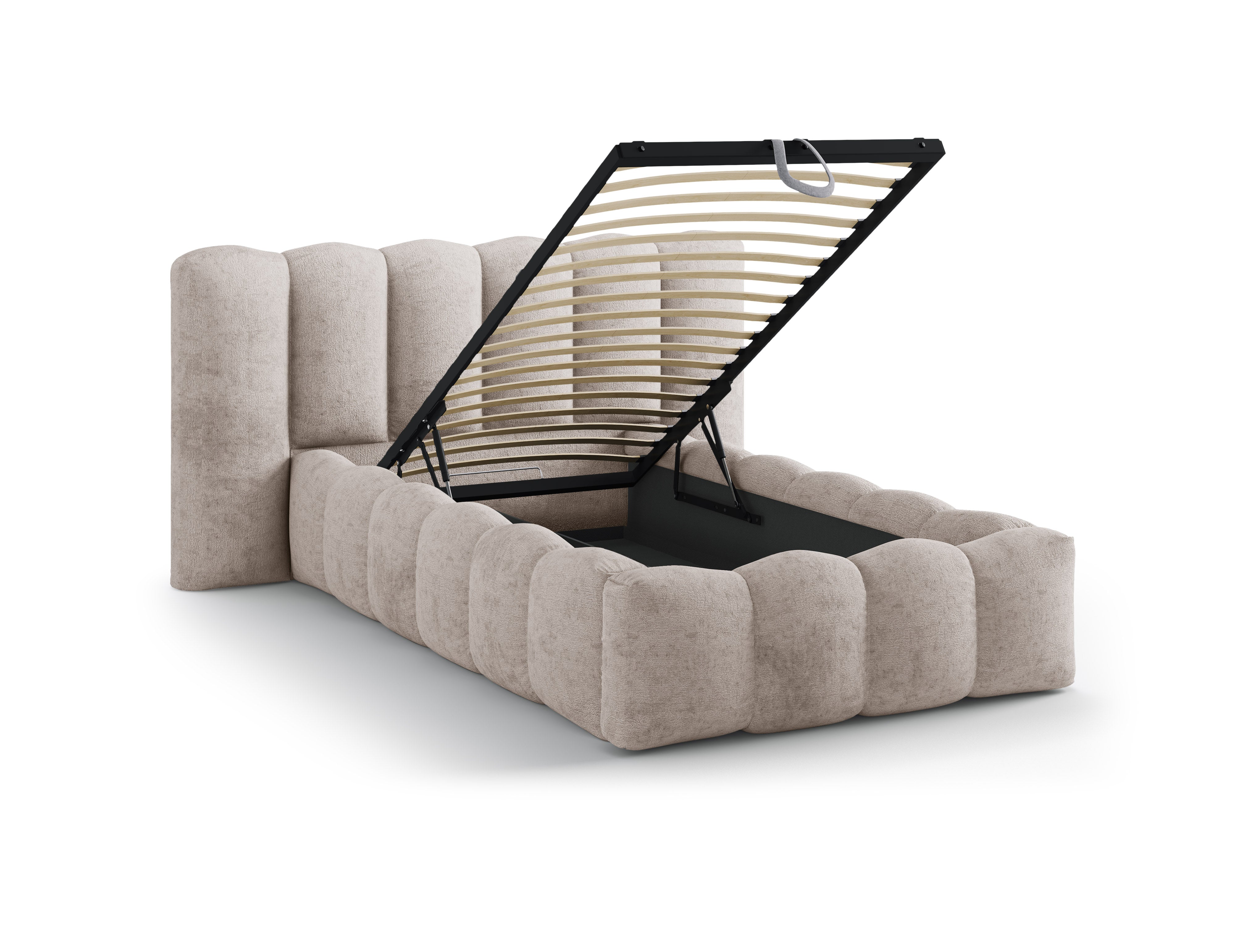 Bed LUPINE beige chenille