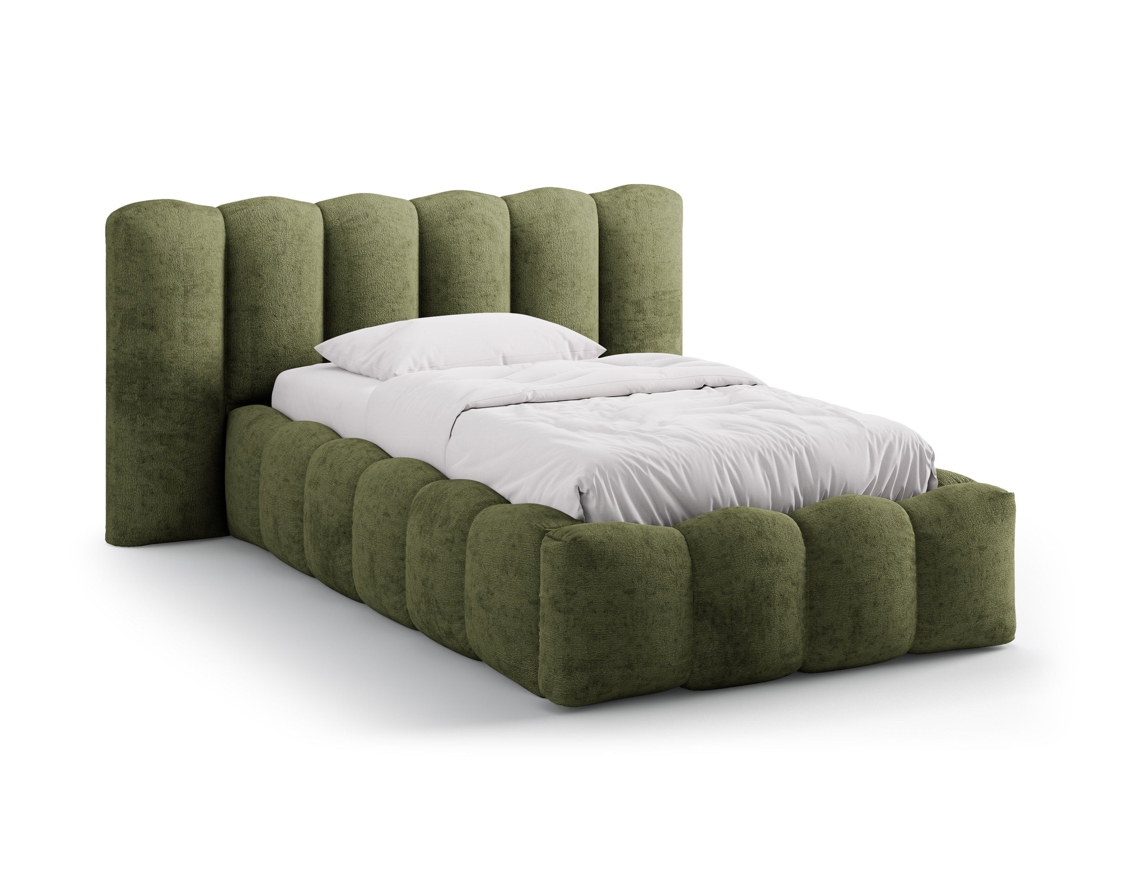 Bed LUPINE groene chenille