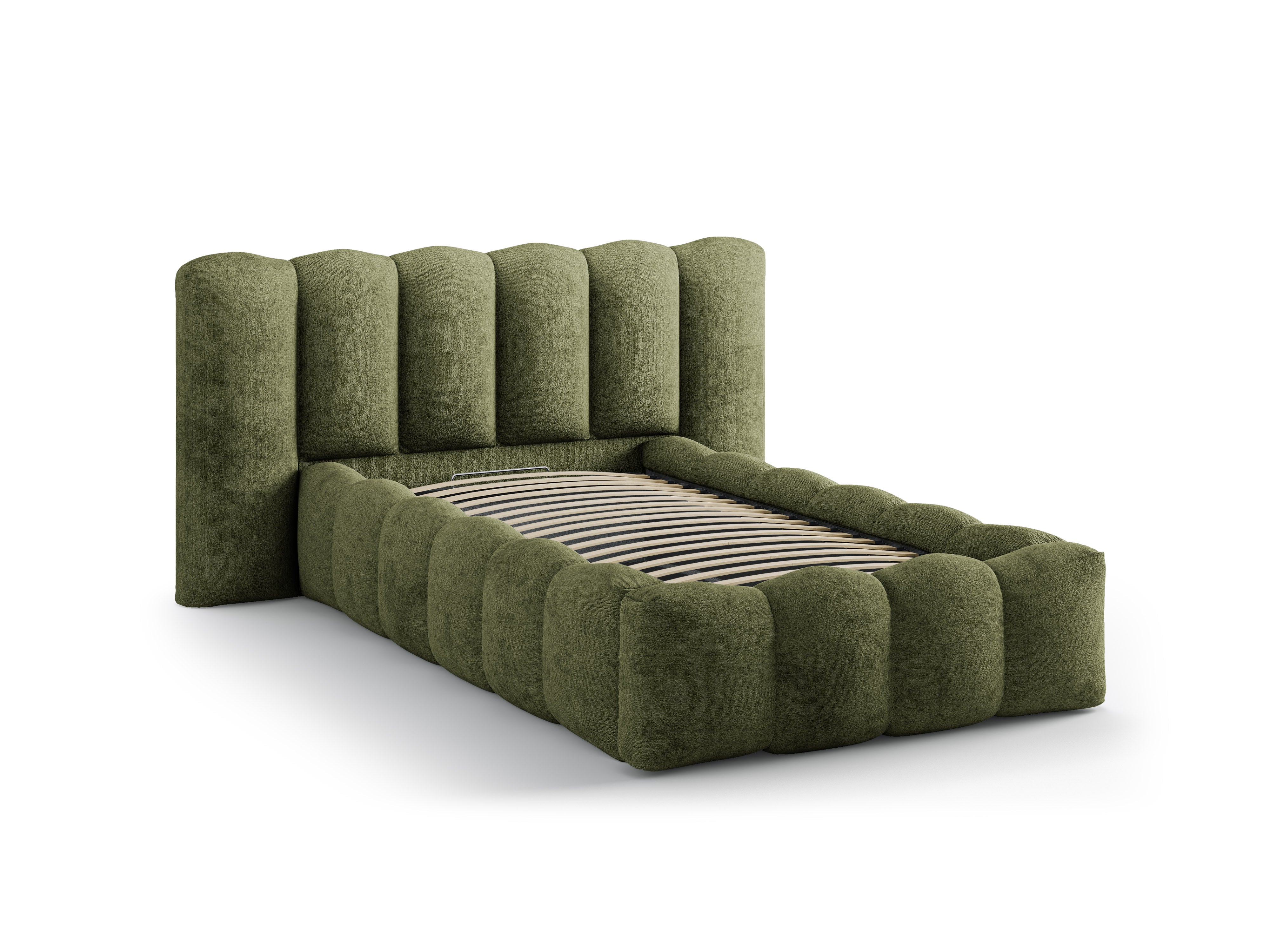 Bed LUPINE groene chenille