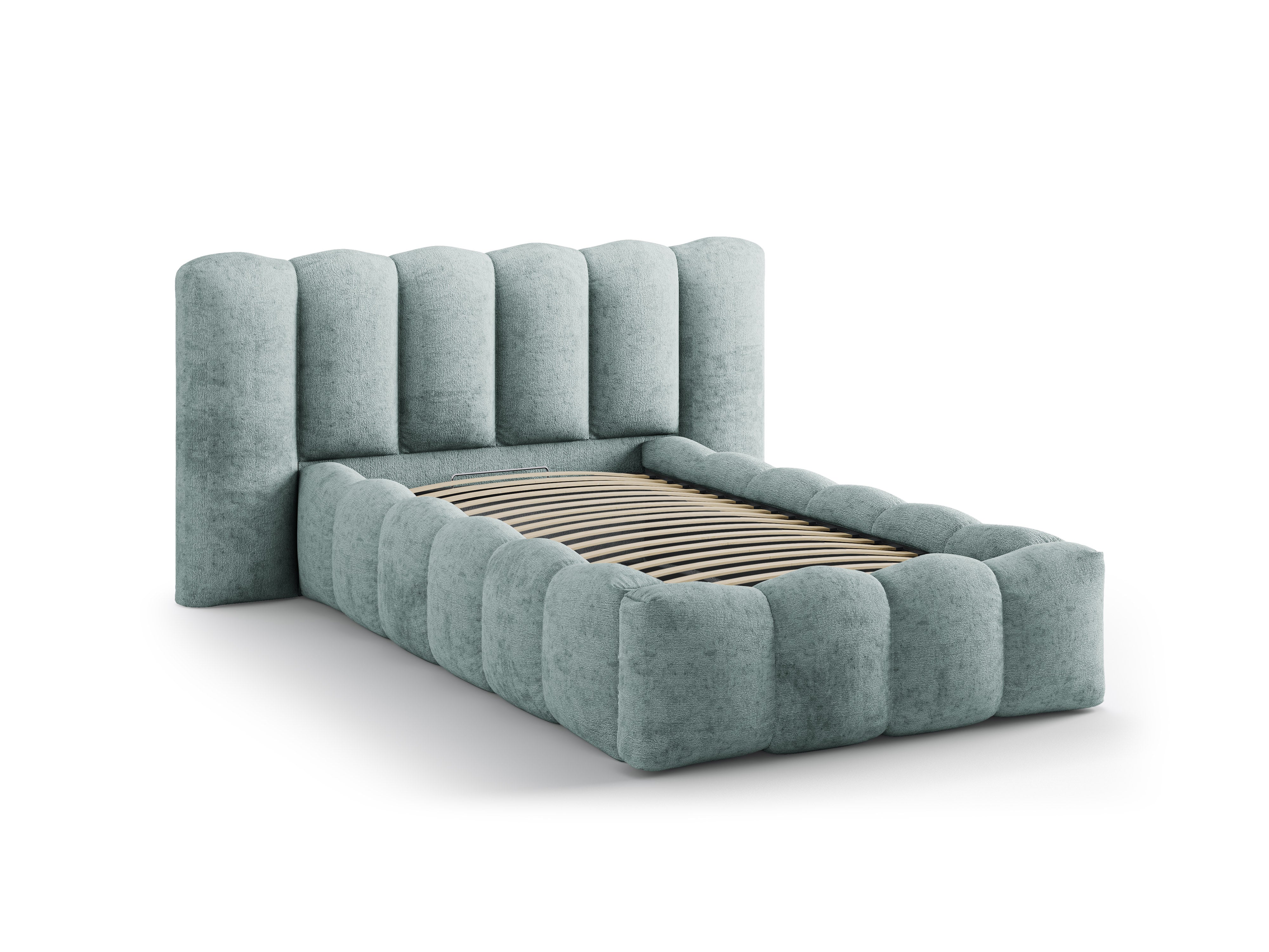 Bett LUPINE hellblaues Chenille