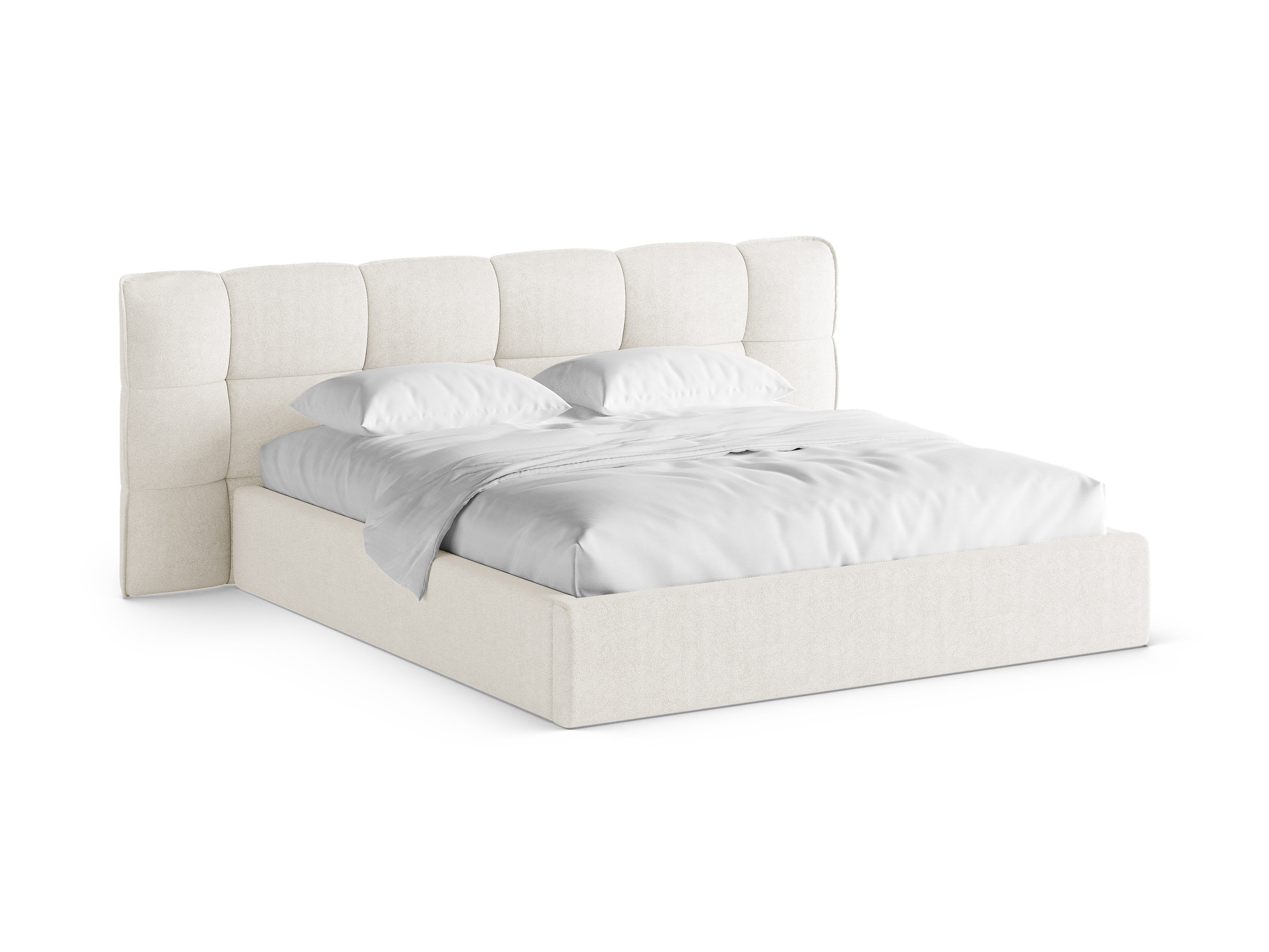 ERIC Bed with Storage in Ivory Boucle