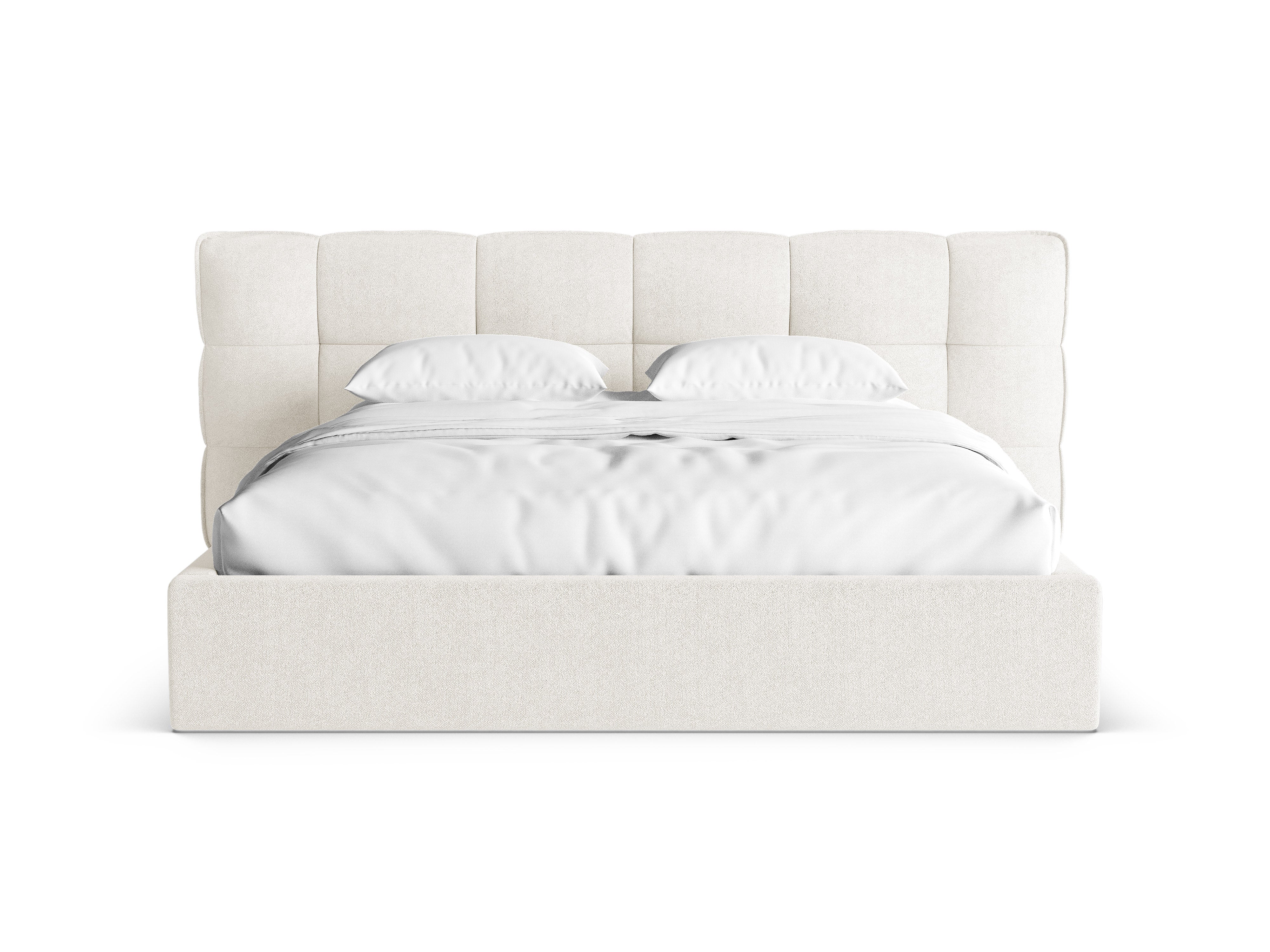 ERIC Bed with Storage in Ivory Boucle