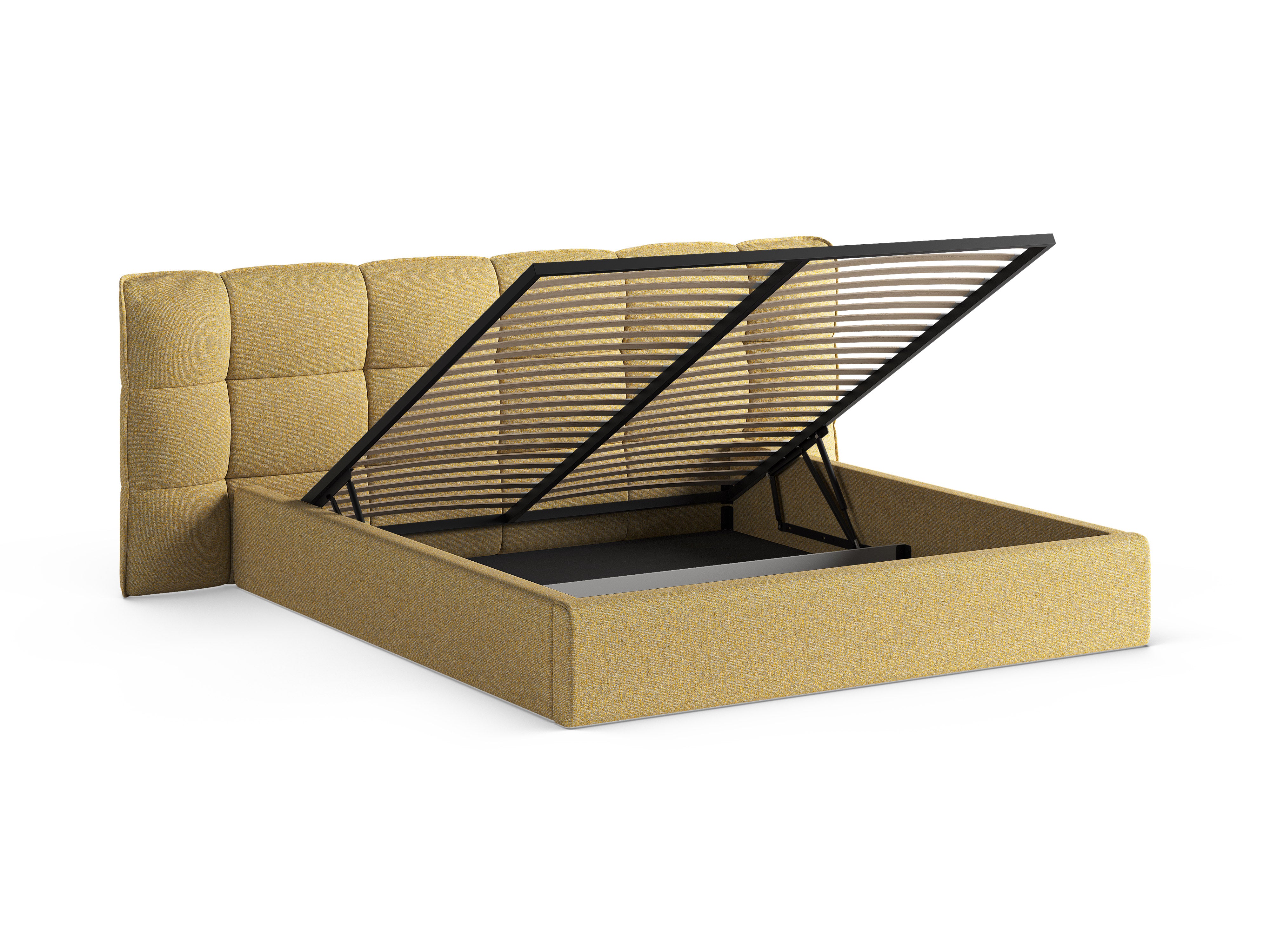 Bed met opbergruimte ERIC zonnebloem melange