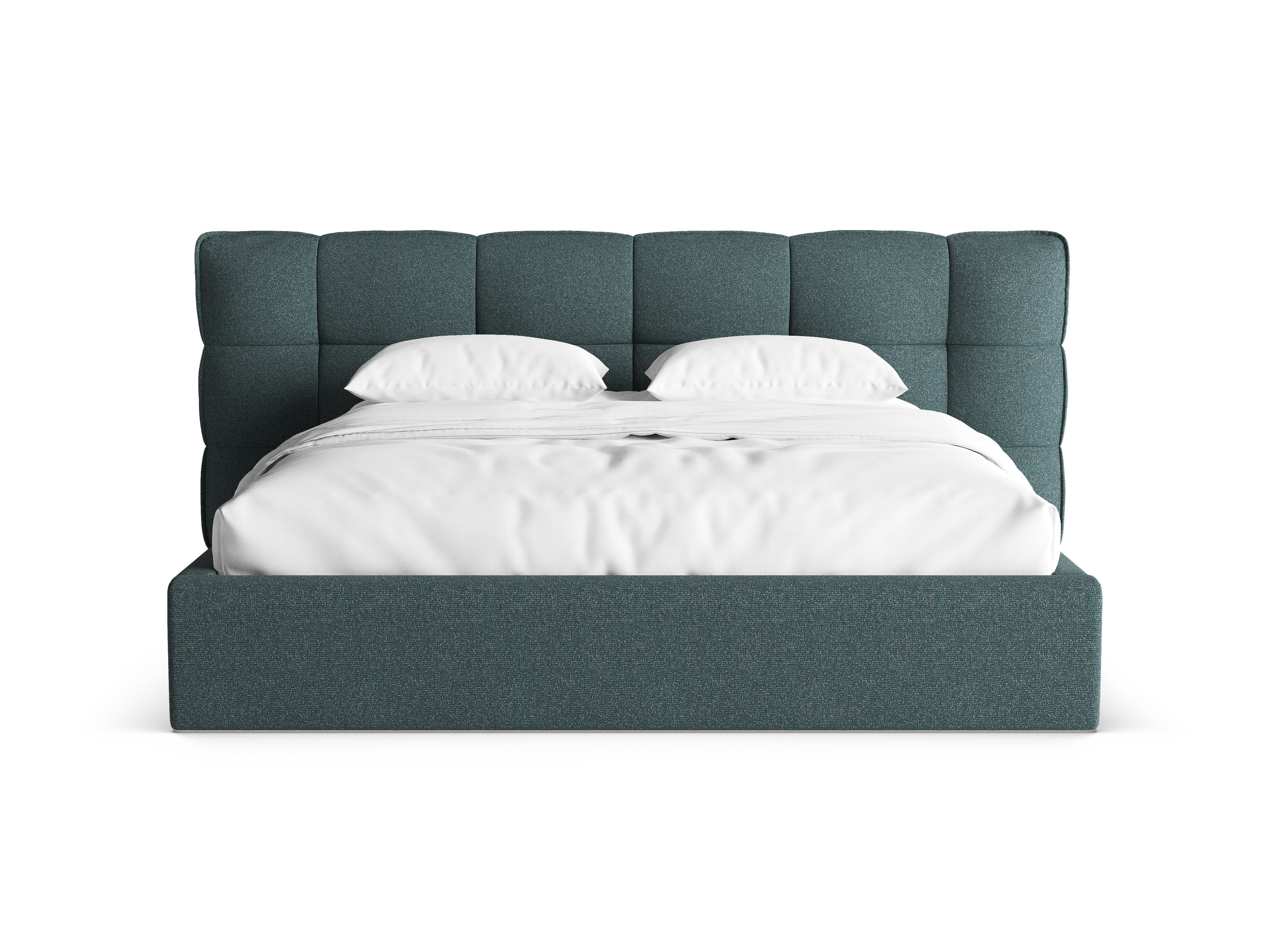 Bed met opbergruimte ERIC groen blauw melange
