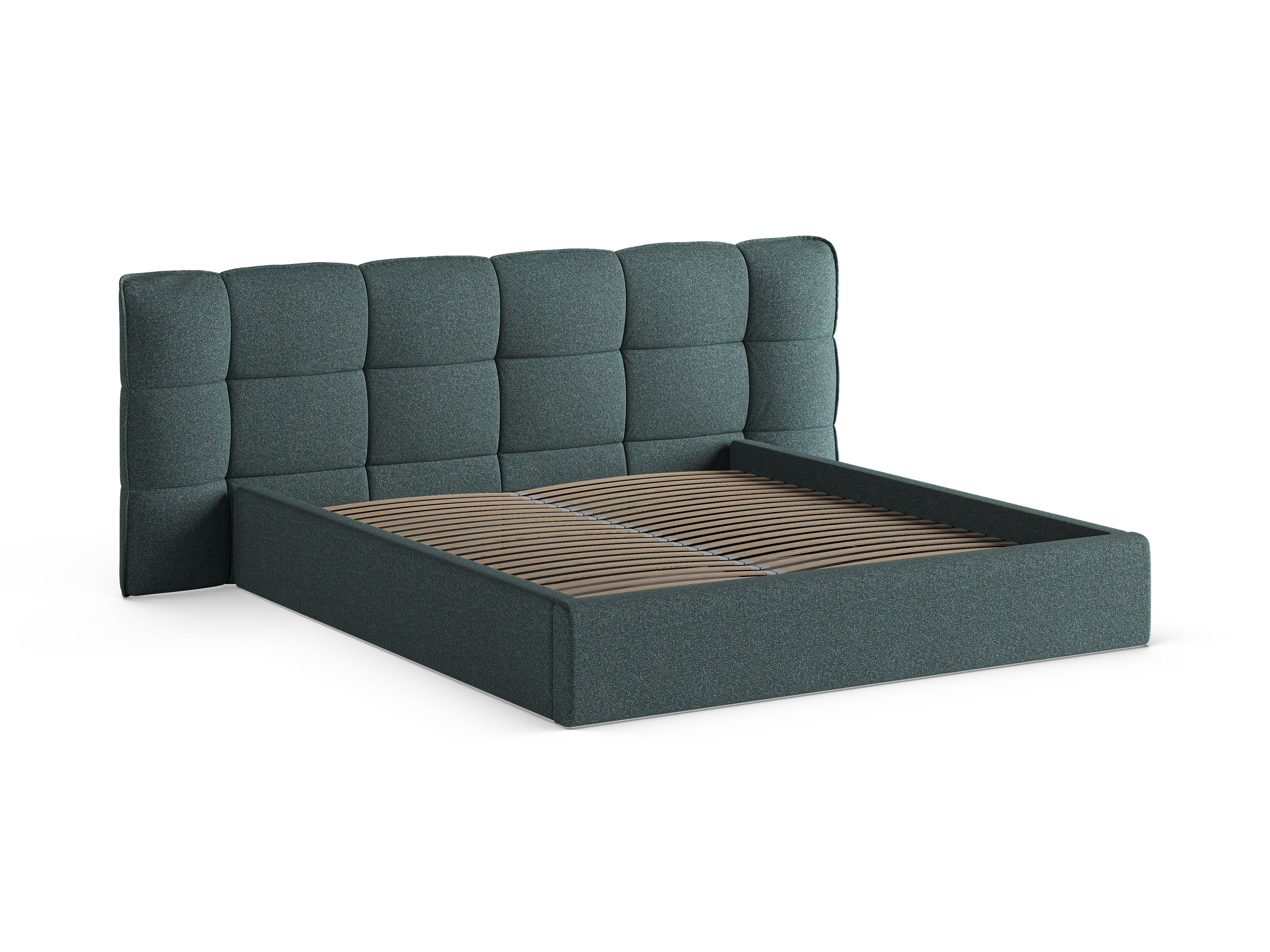 Bed met opbergruimte ERIC groen blauw melange