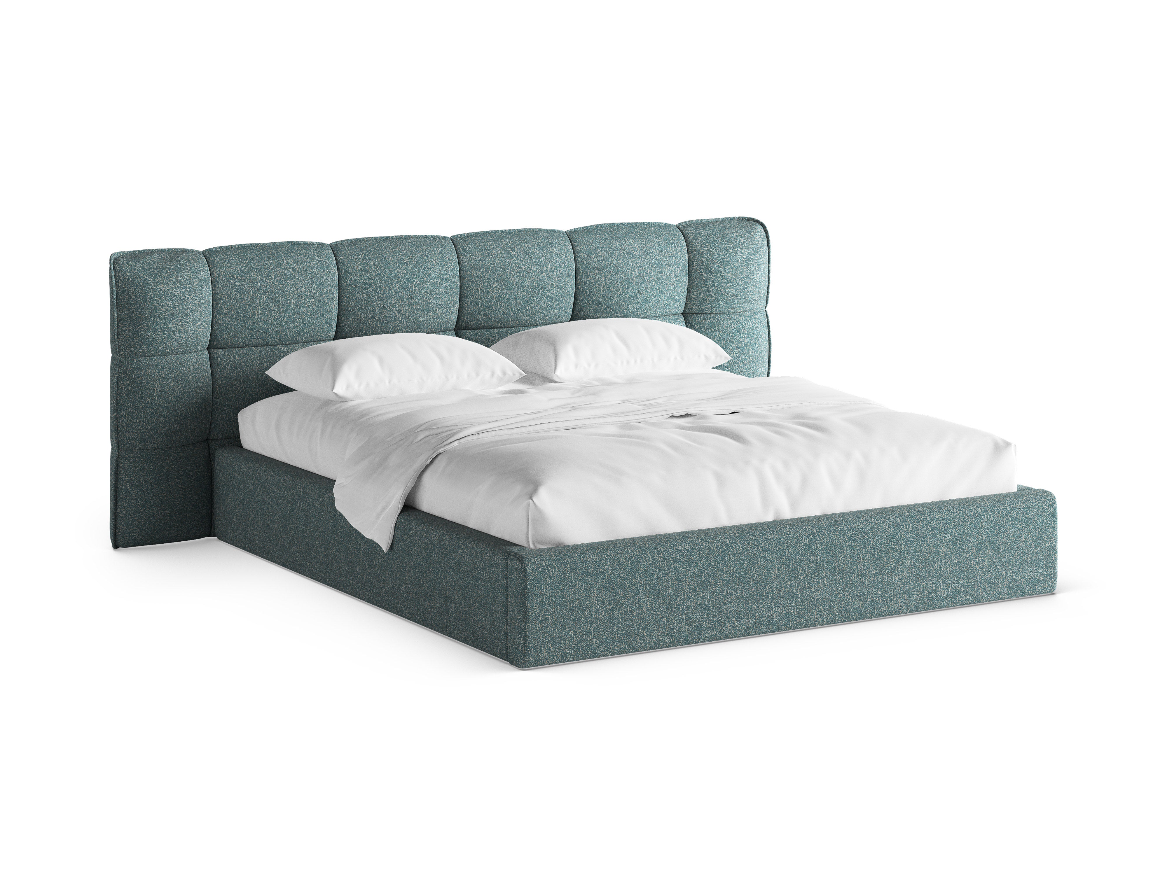 Bed met opbergruimte ERIC blauw melange