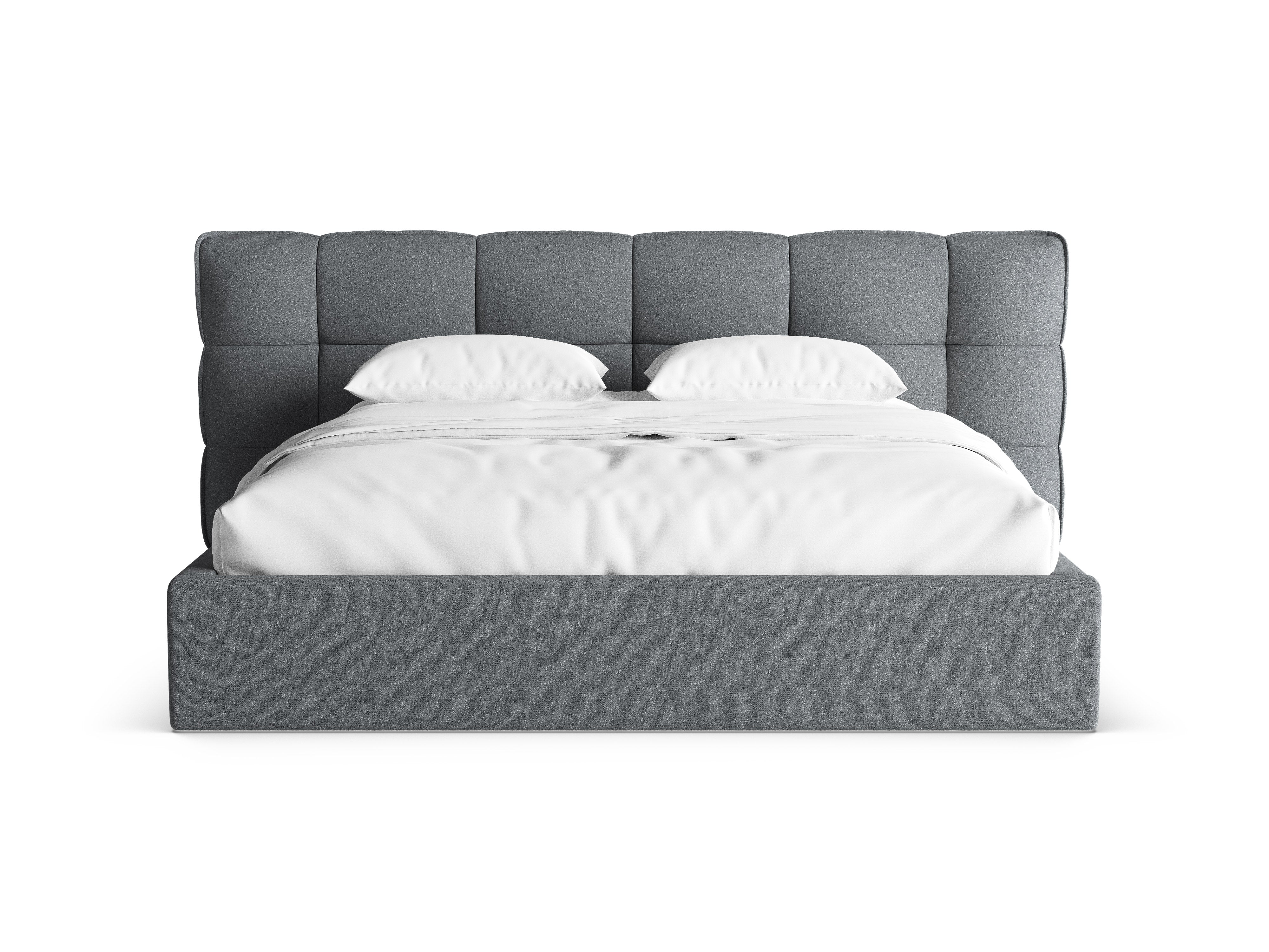 Bett mit Stauraum ERIC dunkelgrau meliert