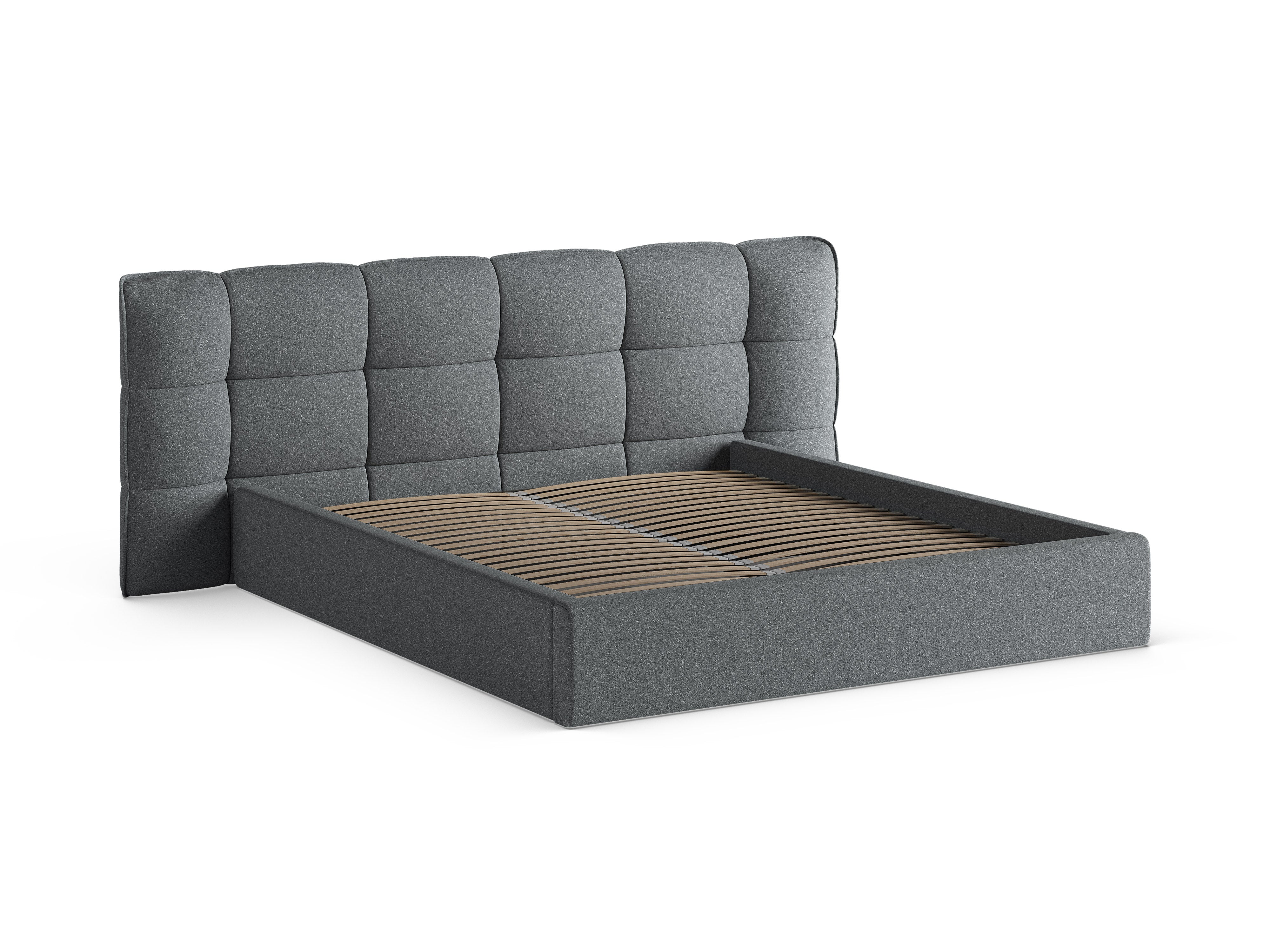 Bett mit Stauraum ERIC dunkelgrau meliert