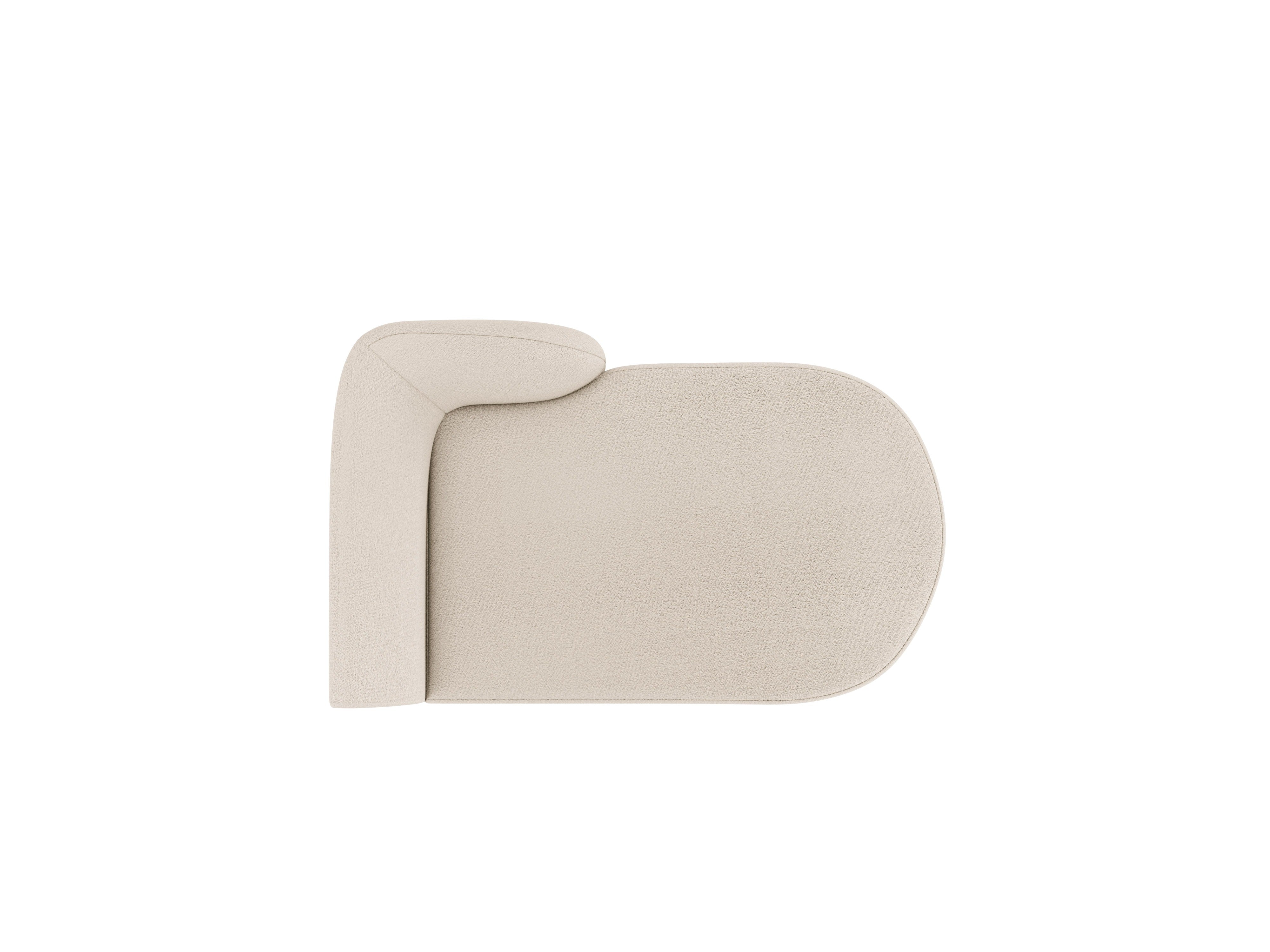 Right-facing chaise longue MILEY beige boucle