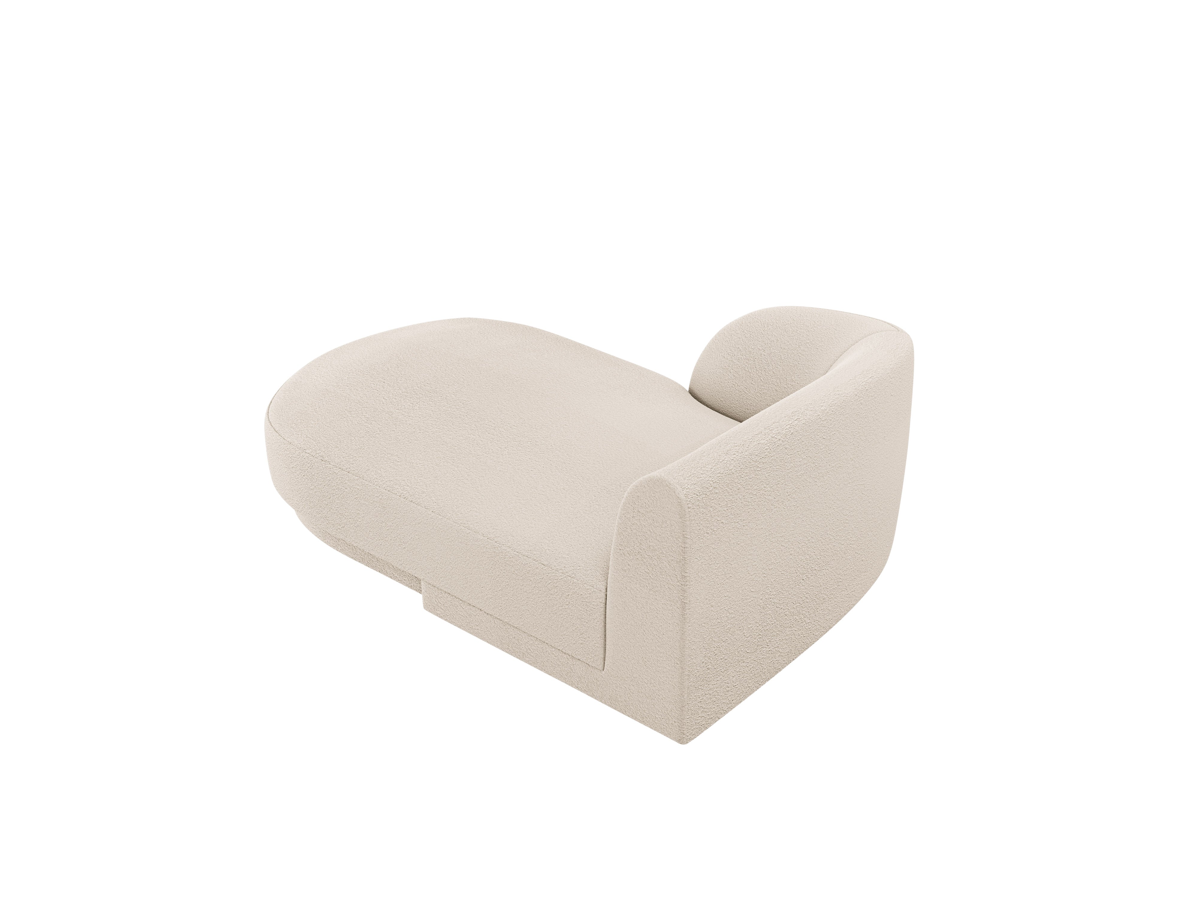 Left-facing chaise longue MILEY beige boucle