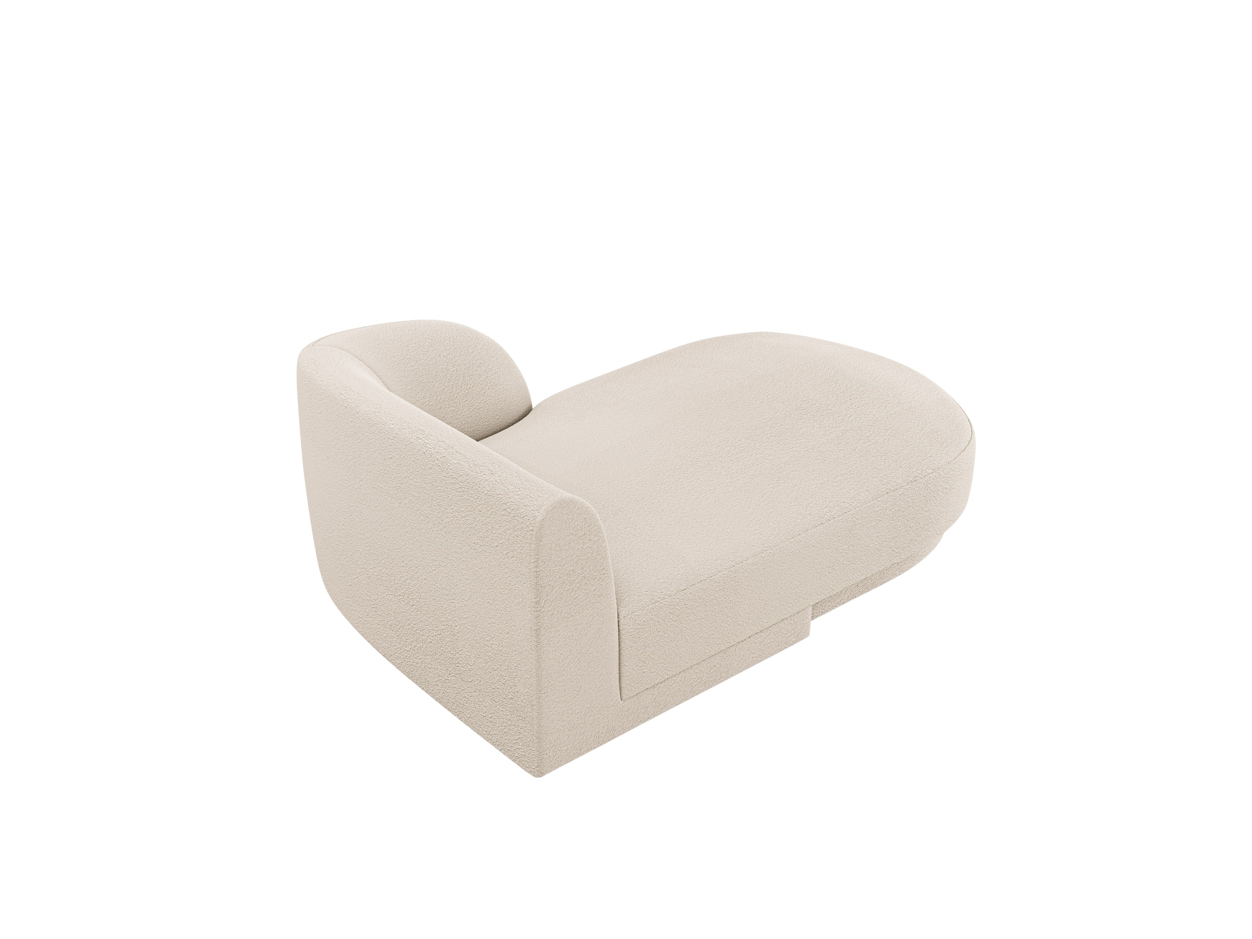 Right-facing chaise longue MILEY beige boucle