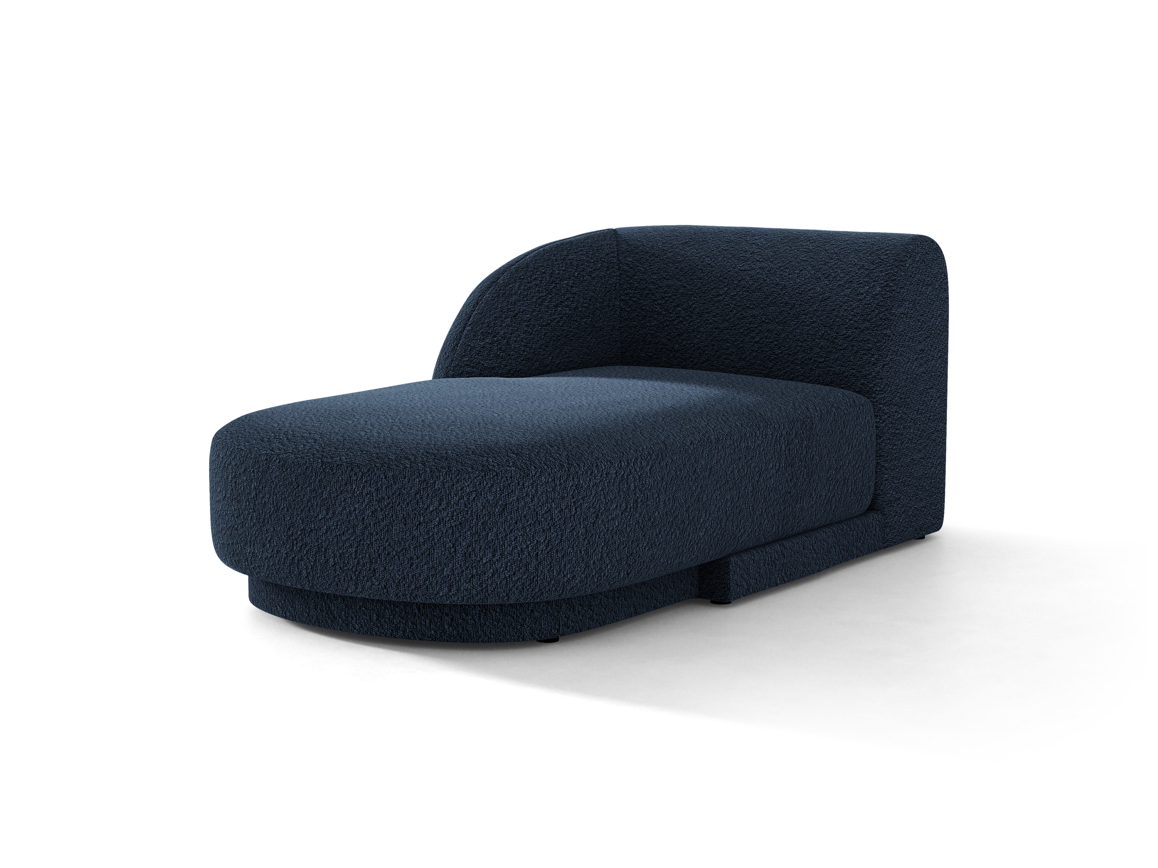 Szezlong lewostronny MILEY ciemnoniebieski boucle – Micadoni