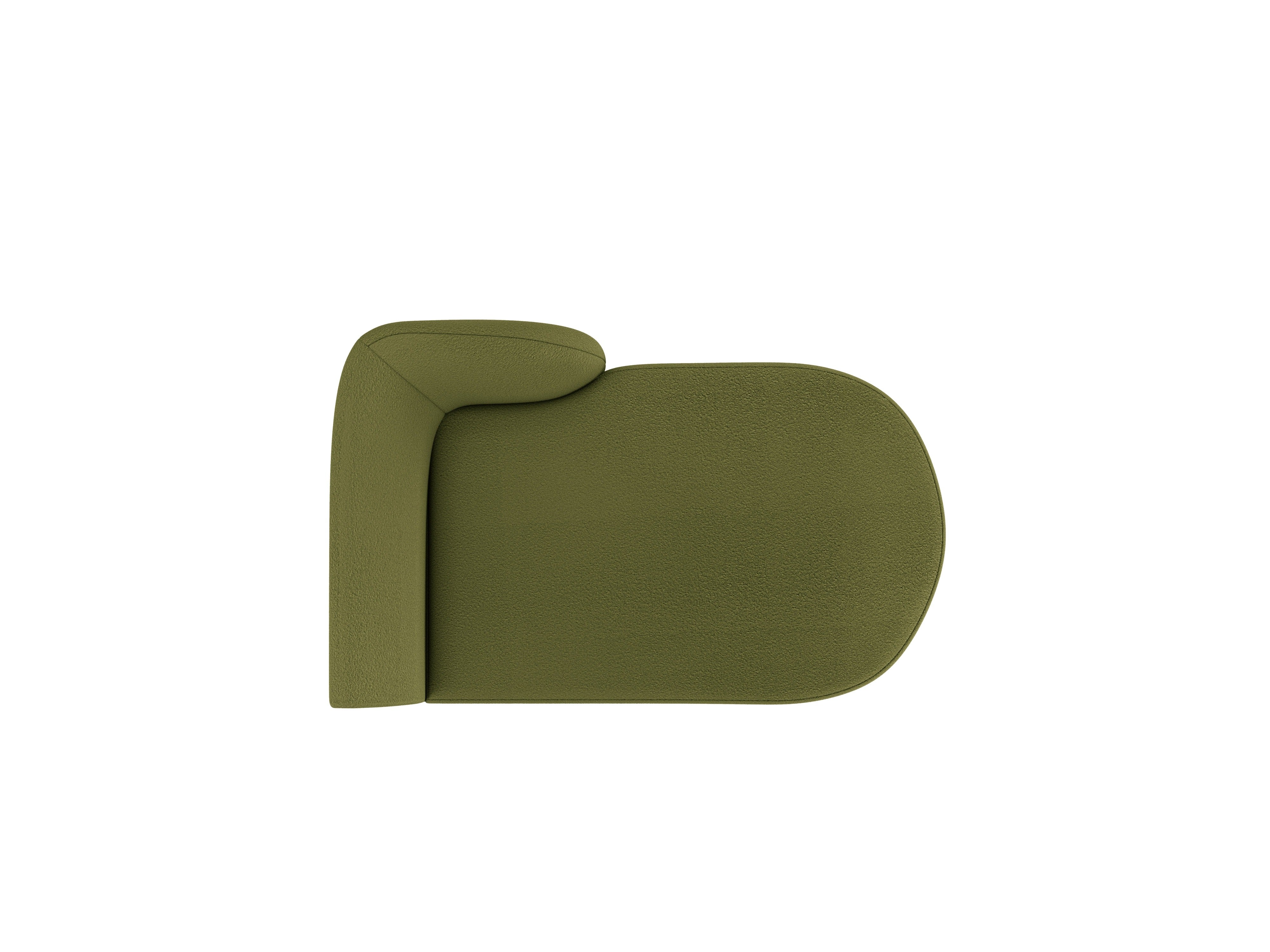 Rechthoekige chaise longue MILEY groene boucle