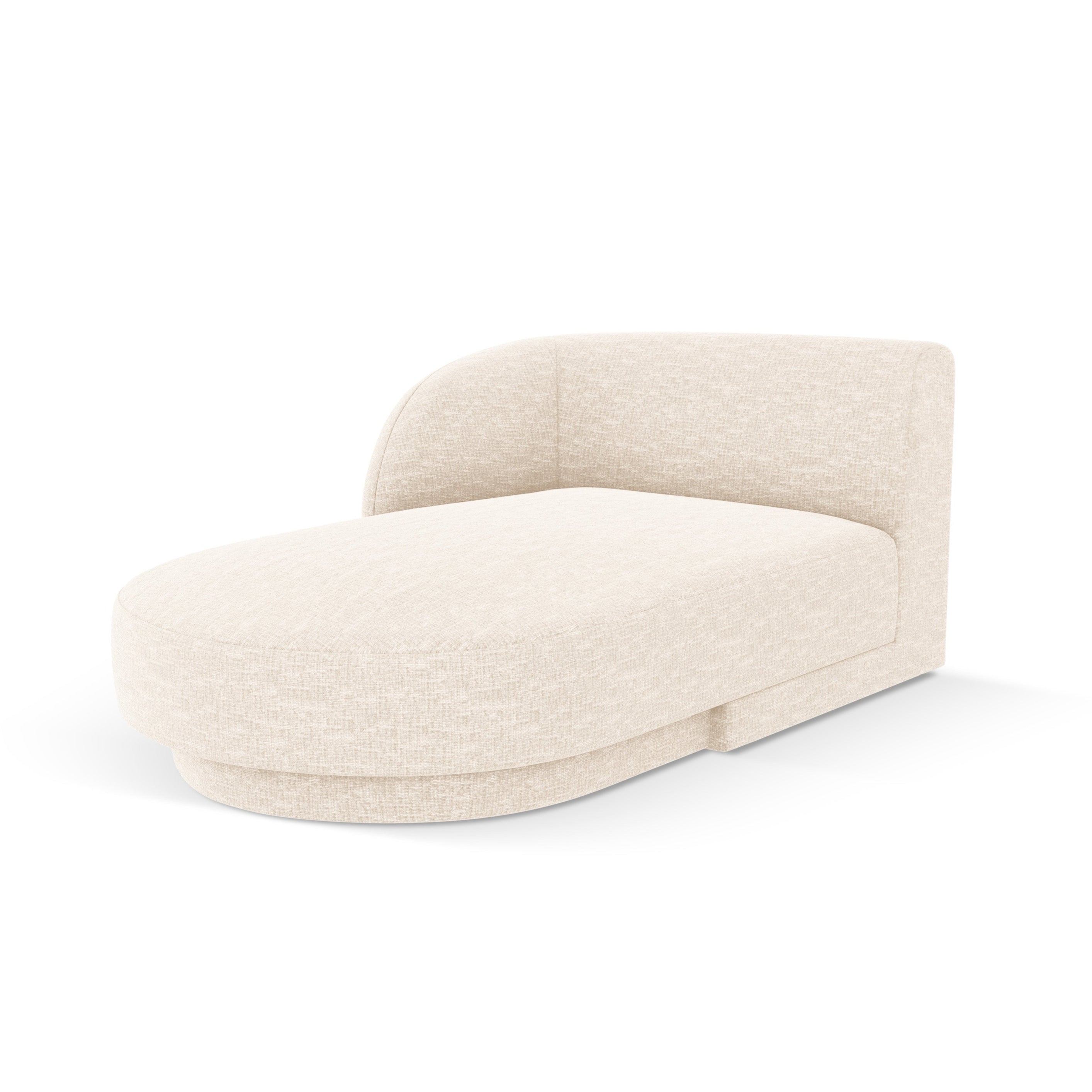 Szezlong links MILEY lichtbeige fluweel