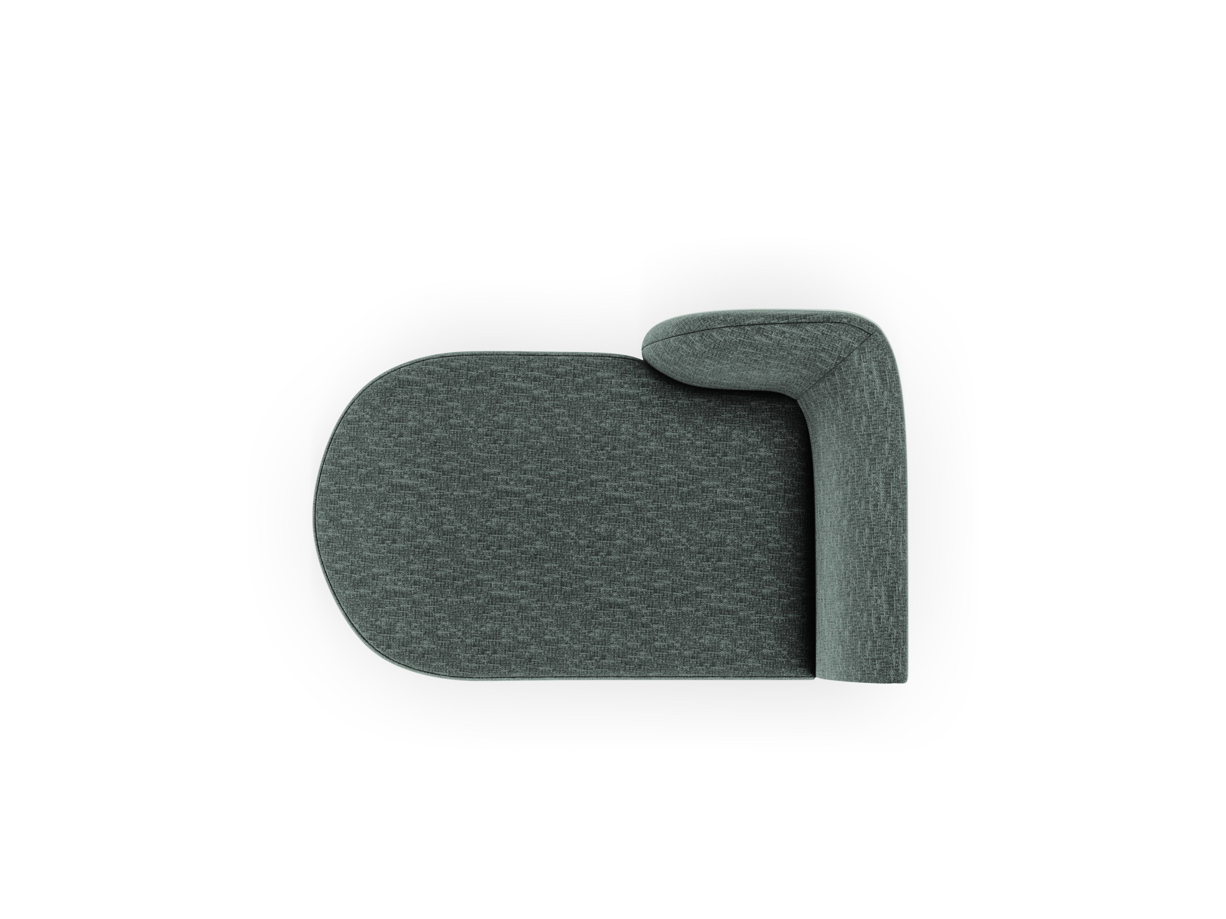 Linksseitiger Sessel MILEY petrolblau samtig