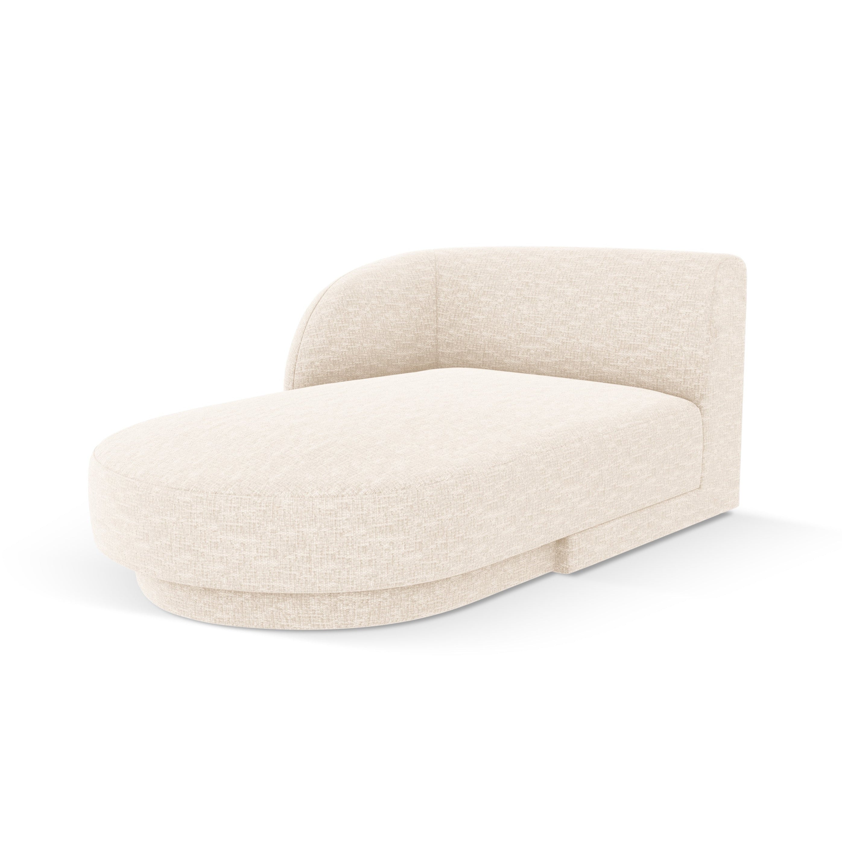 Left-facing chaise longue MILEY ivory chenille