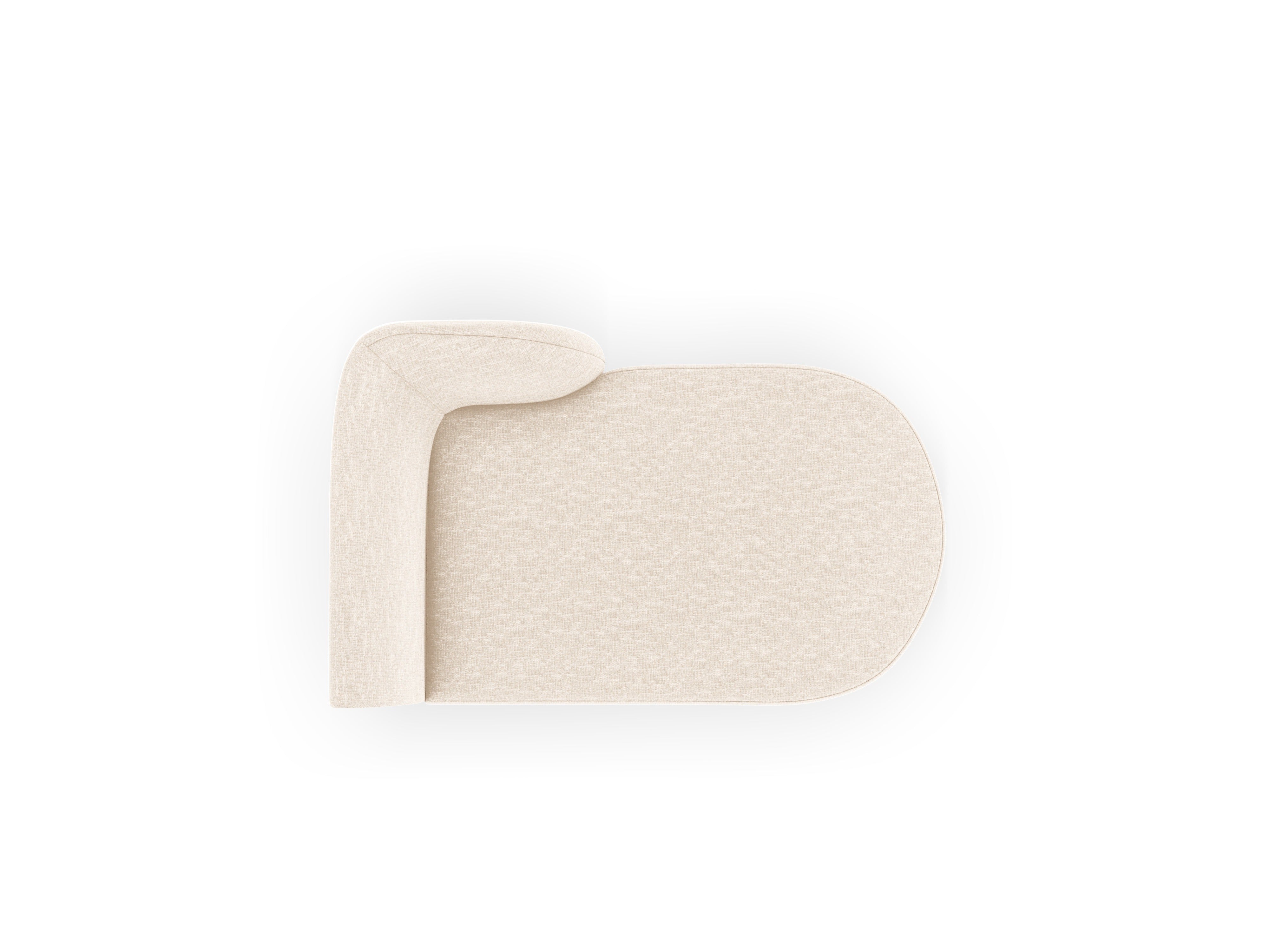 Right-facing chaise longue MILEY ivory chenille