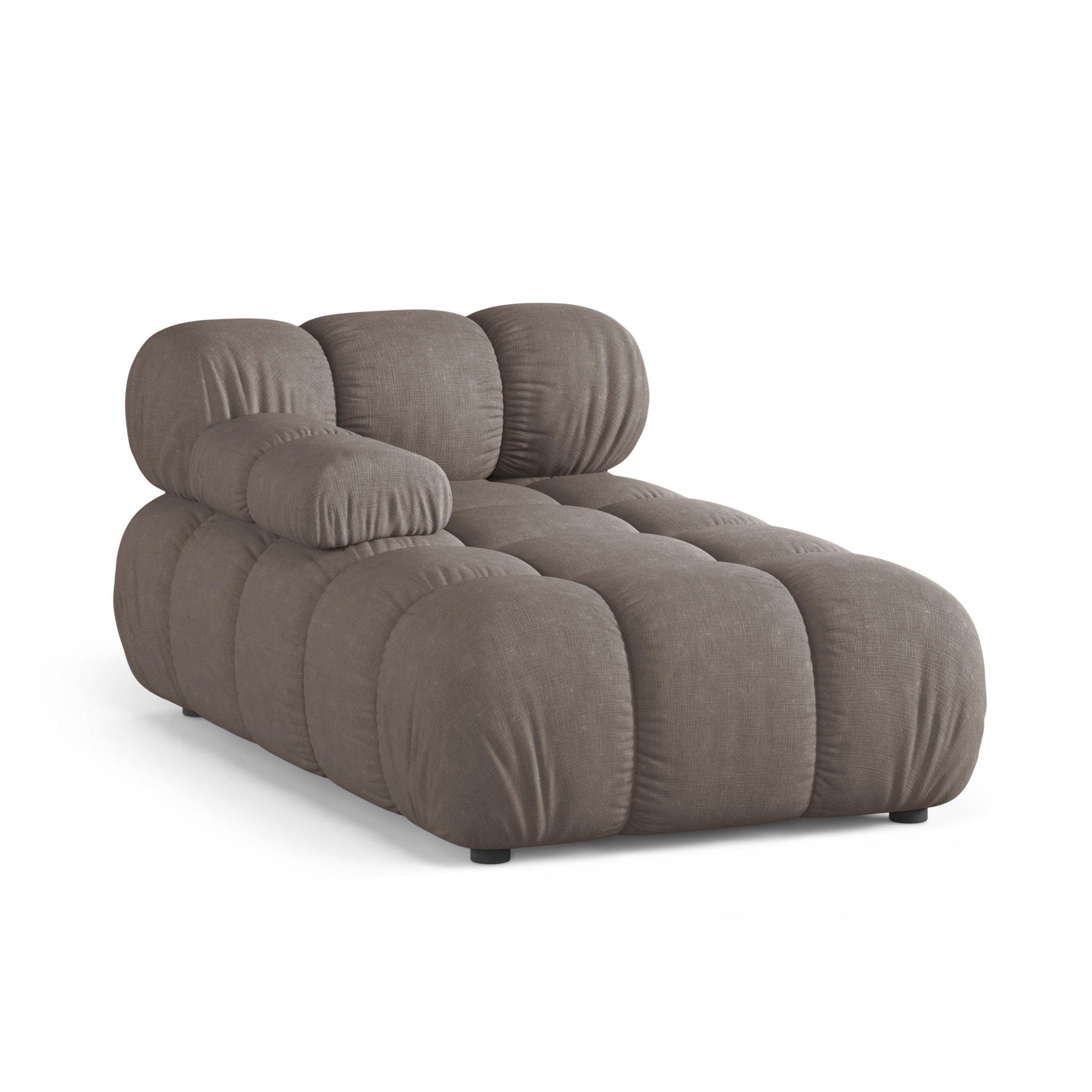 Links georiënteerde BELLIS chaise longue in donker cappuccino