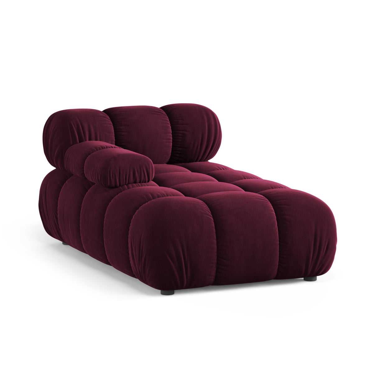 Linker chaise longue BELLIS bordeaux fluweel