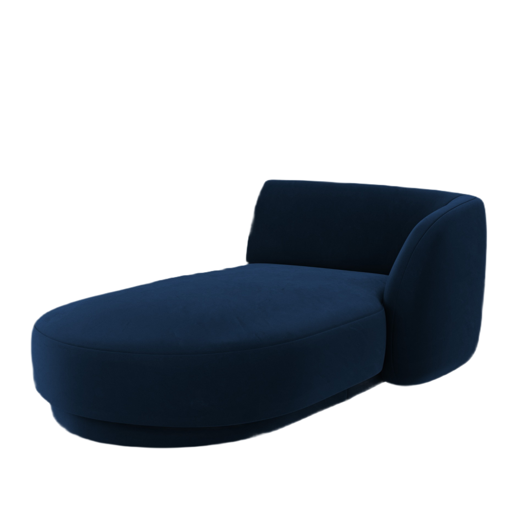 Szezlong van fluweel rechts MILEY koninklijk blauw