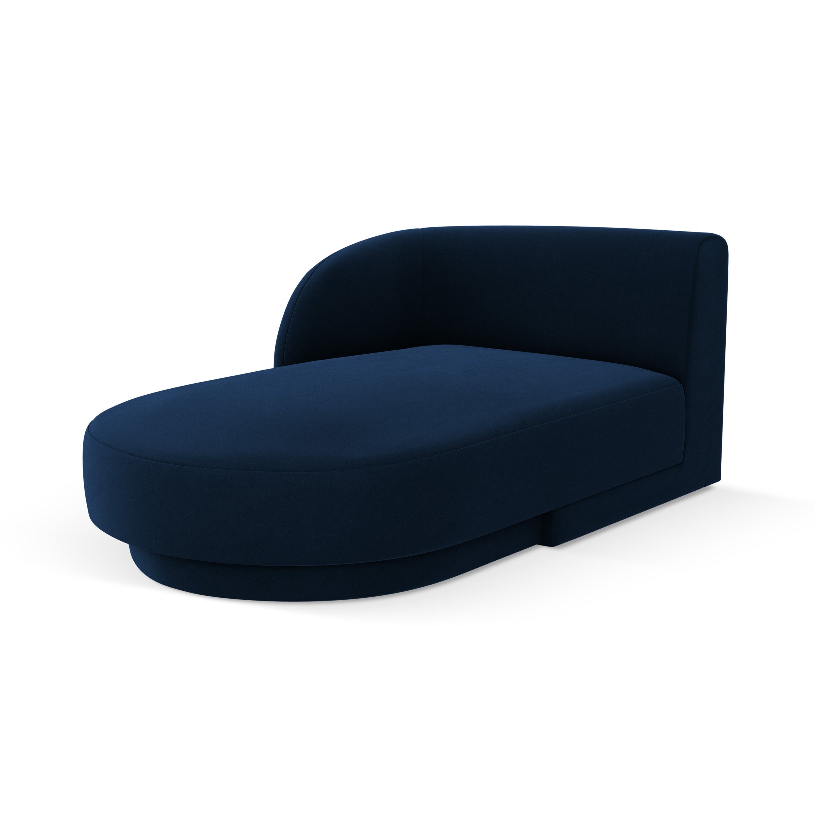 Left-facing velvet chaise longue MILEY royal blue