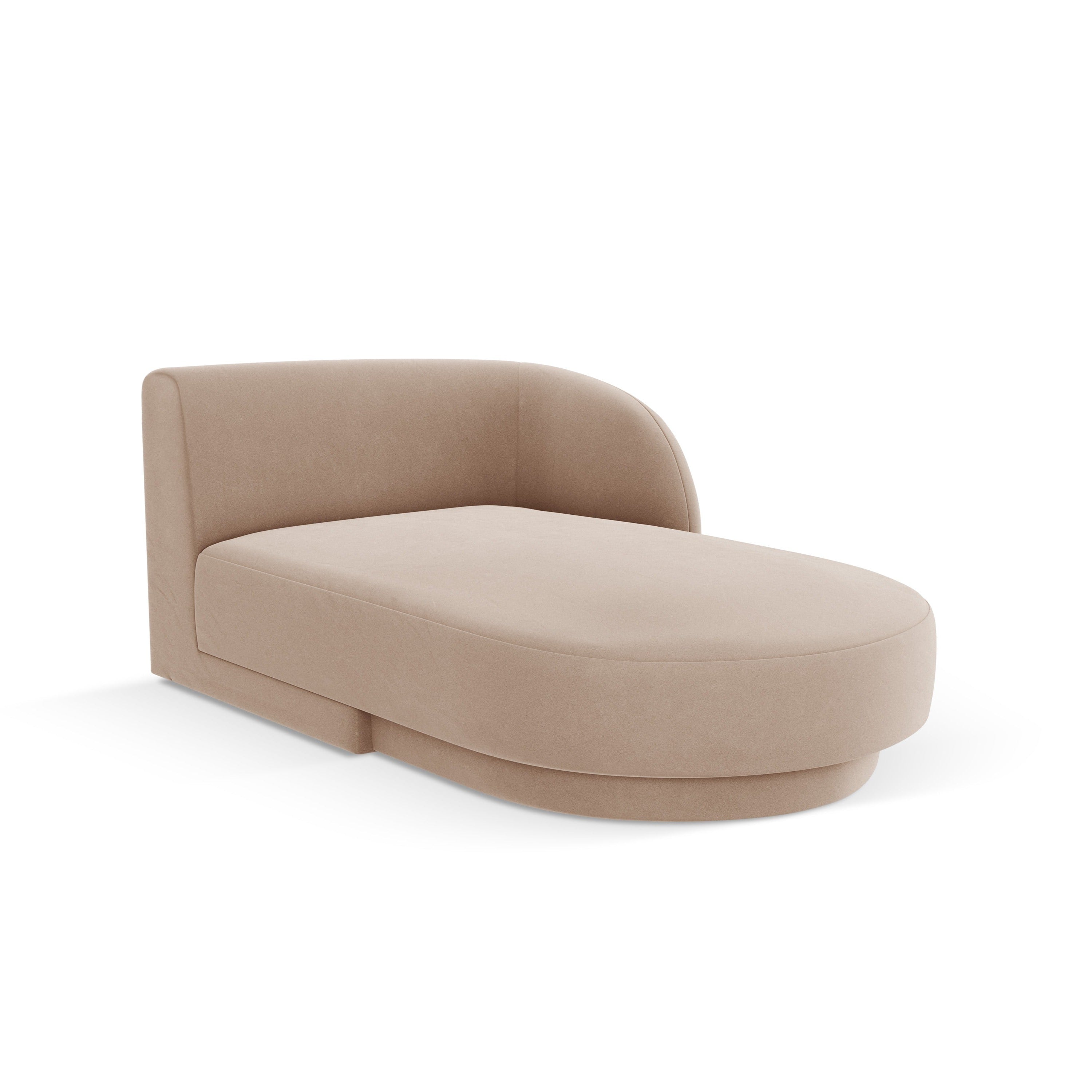 Right-facing velvet chaise longue MILEY cappuccino