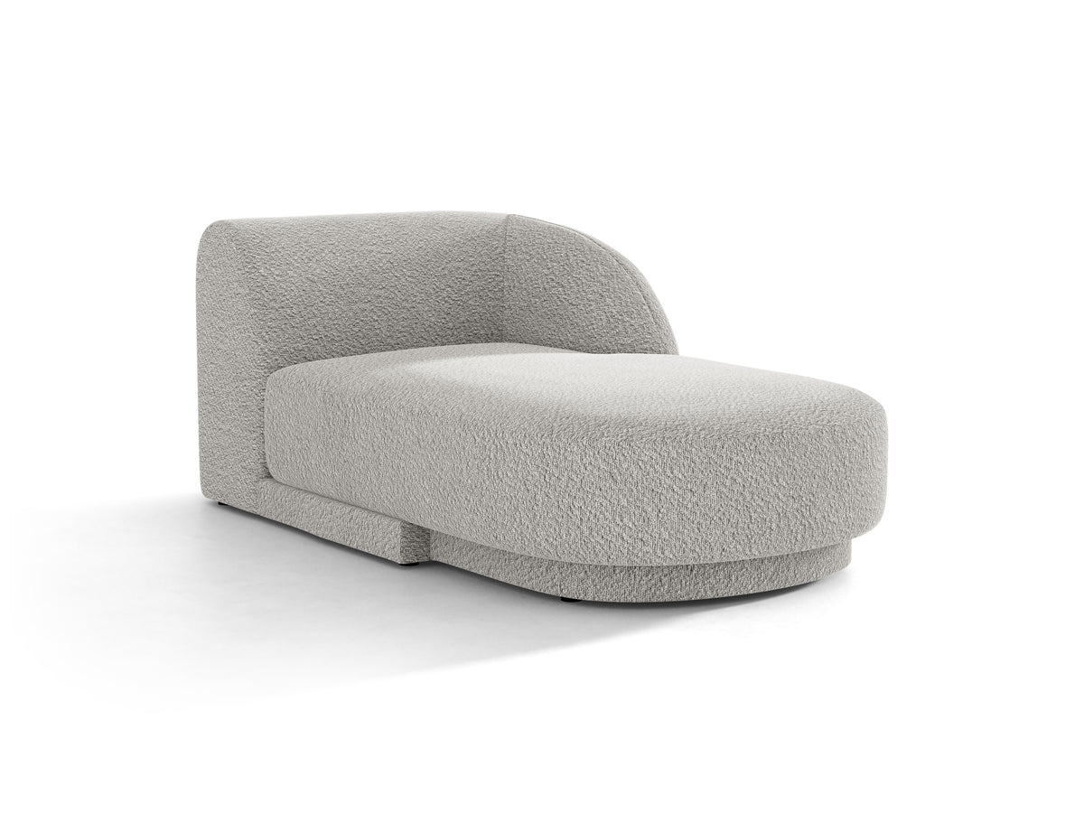 Szezlong prawostronny MILEY jasnoszary boucle – Micadoni
