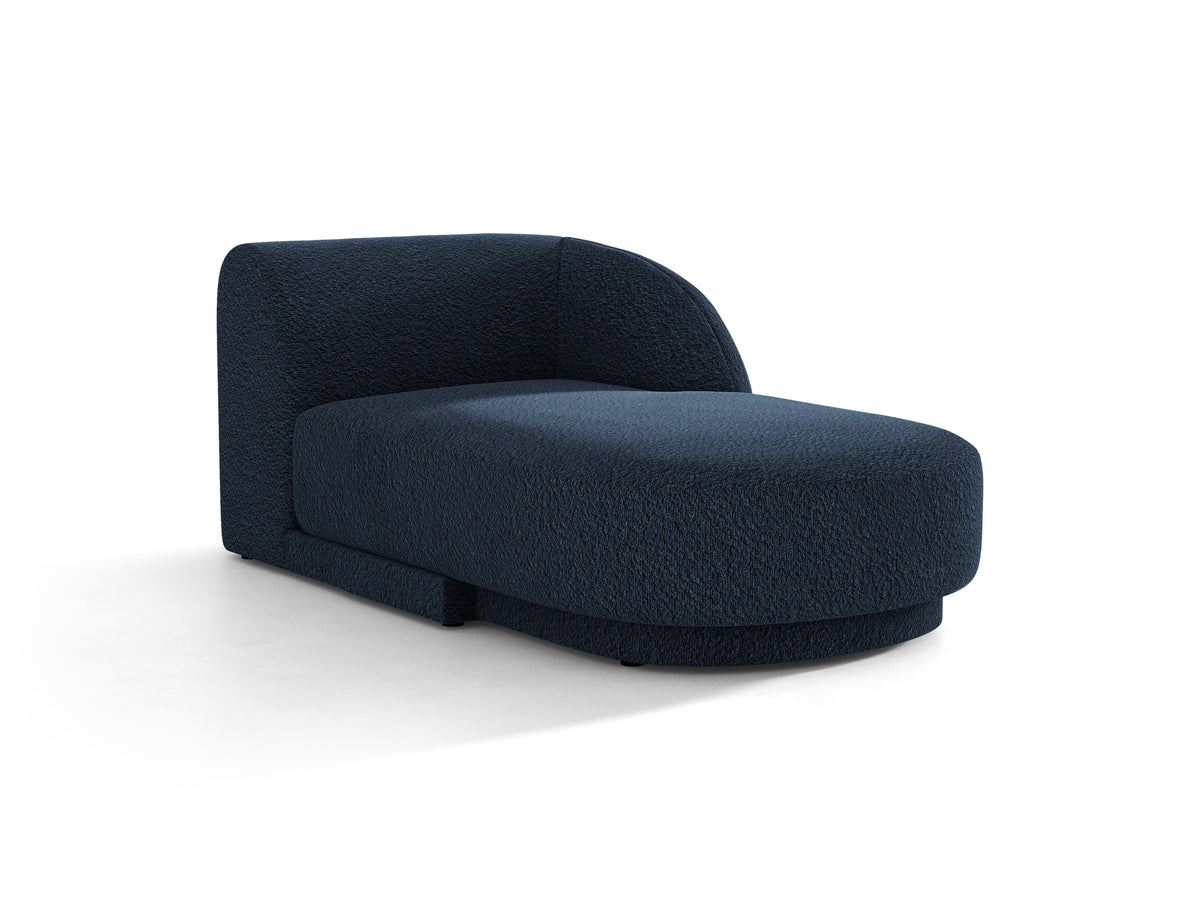 Szezlong prawostronny MILEY ciemnoniebieski boucle – Micadoni