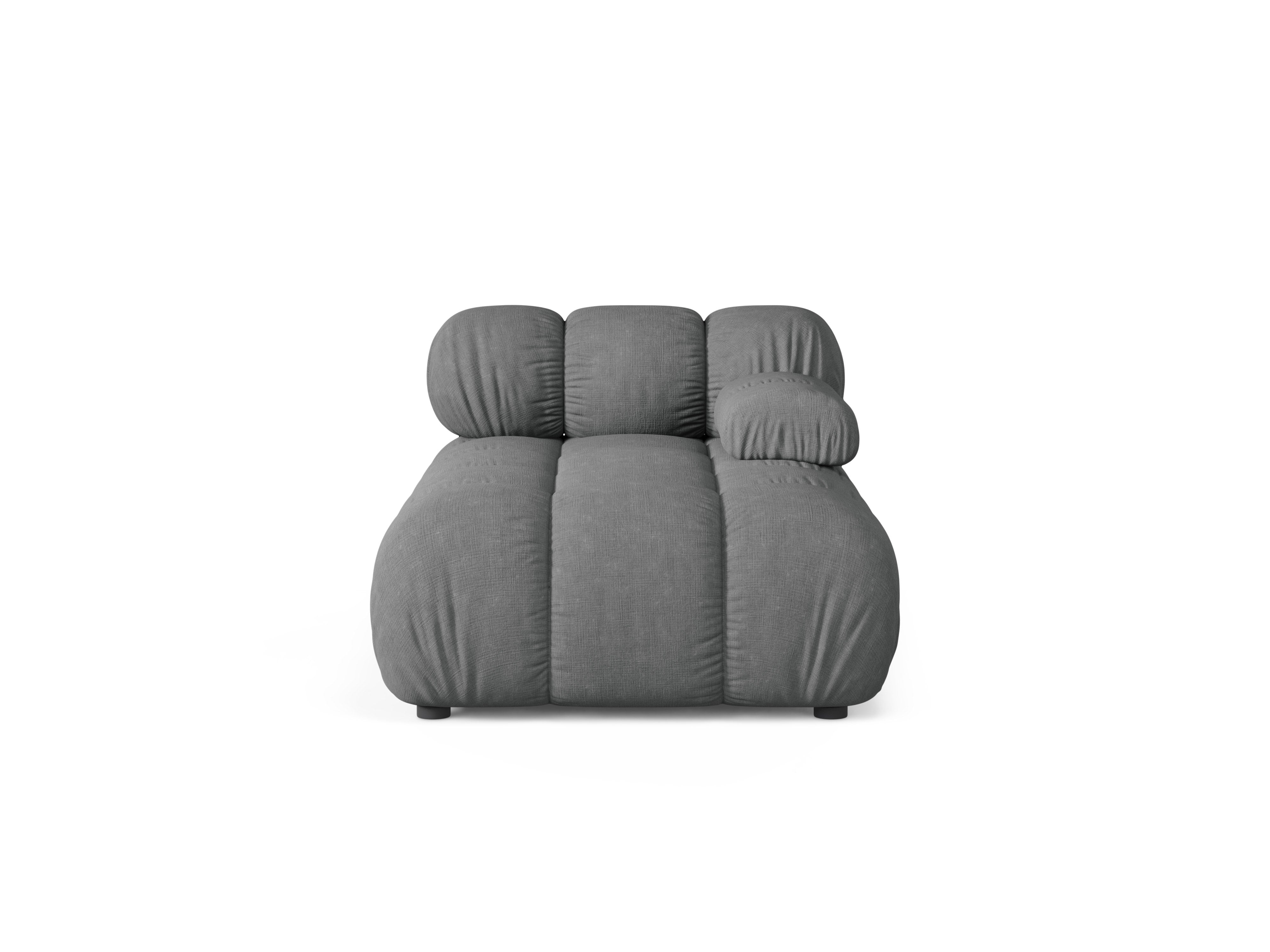 Rechthoekige BELLIS chaise longue in grijs
