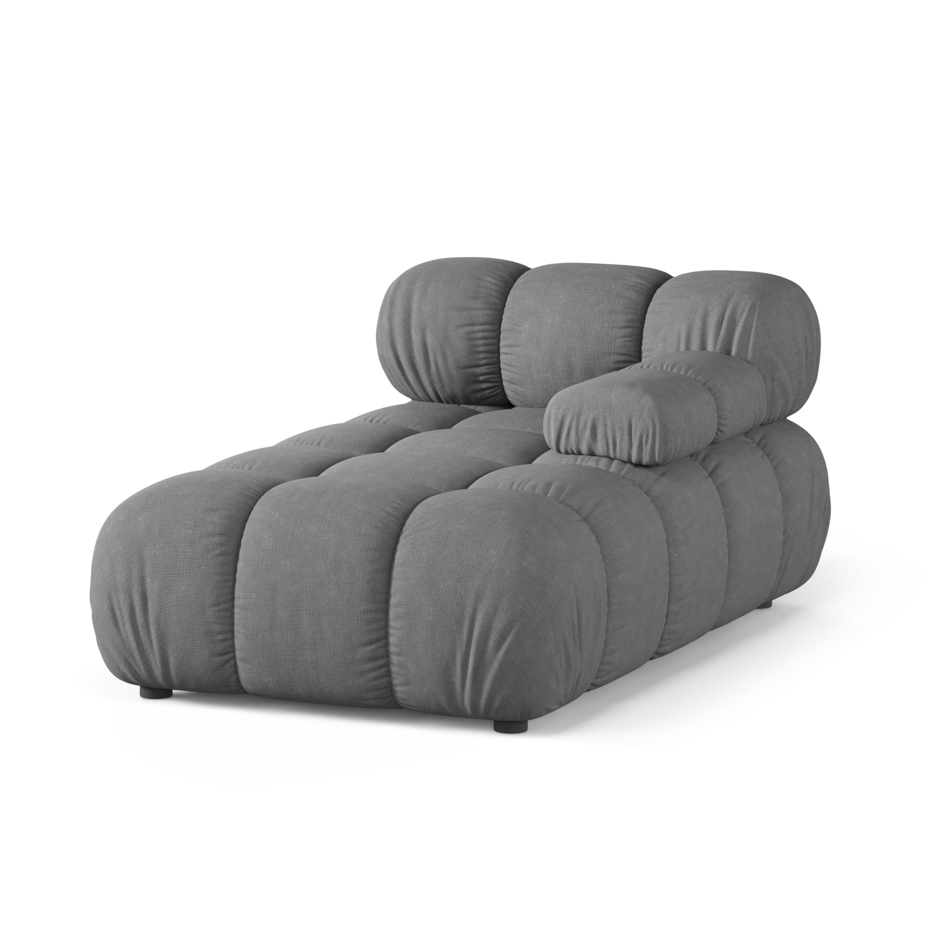 Rechthoekige BELLIS chaise longue in grijs