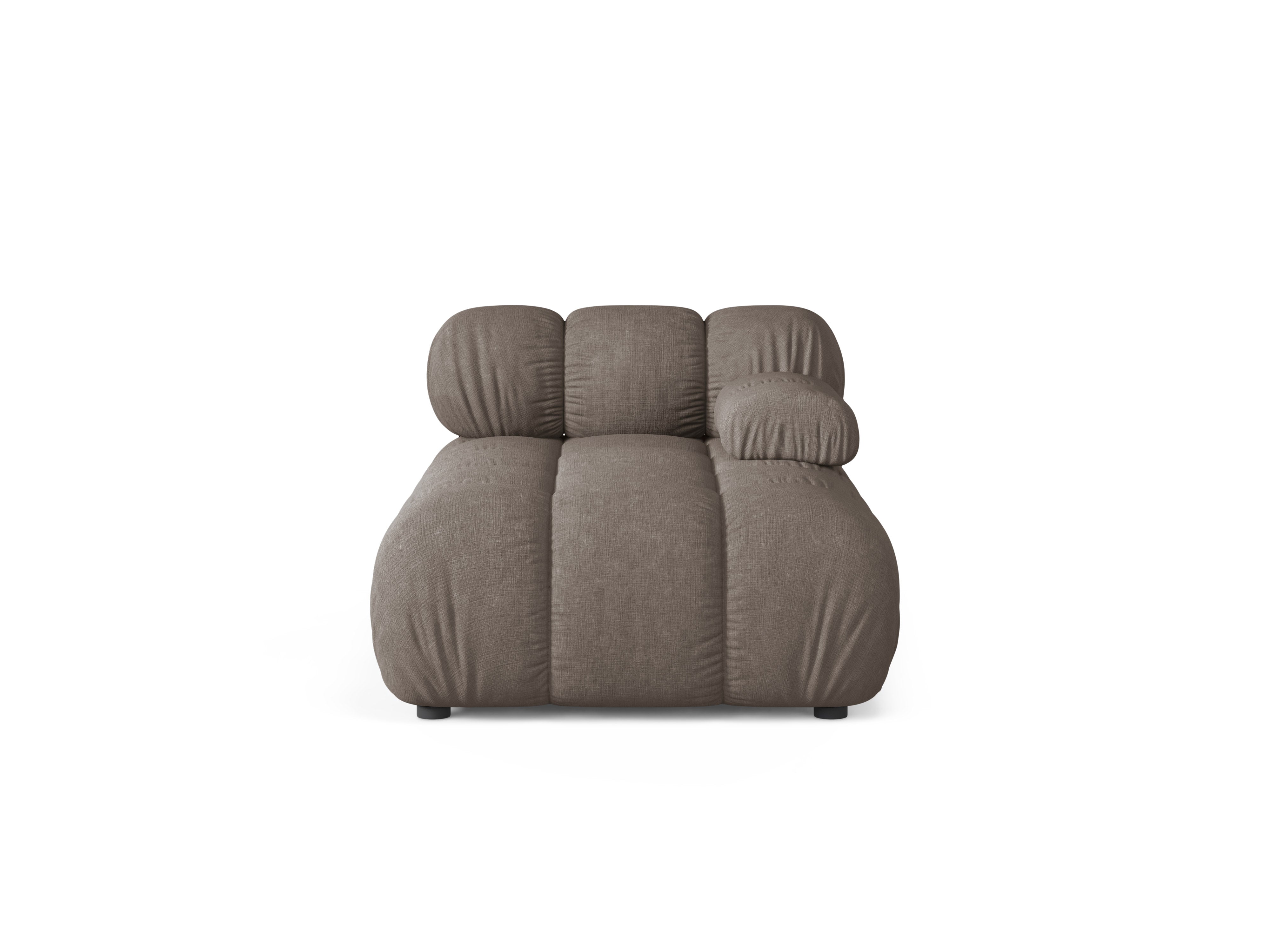 Rechters chaise longue BELLIS in donker cappuccino